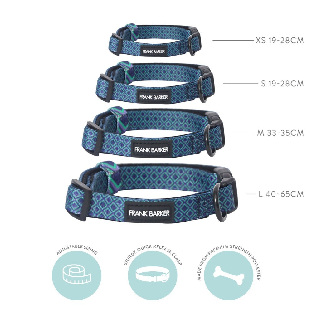 Frank Barker Collar Diamond M - Elegant Dog Collar with Rhinestones for Small to Medium Dogs | Perfect for Daily Walks, Pet Parties & Special Occasions