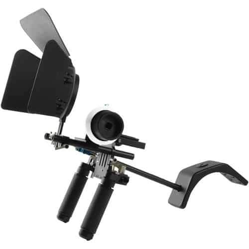 Professional DSLR Camera Rig with Follow Focus & Matte Box - Perfect for Cinematic Filmmaking, Vlogging, and Video Production