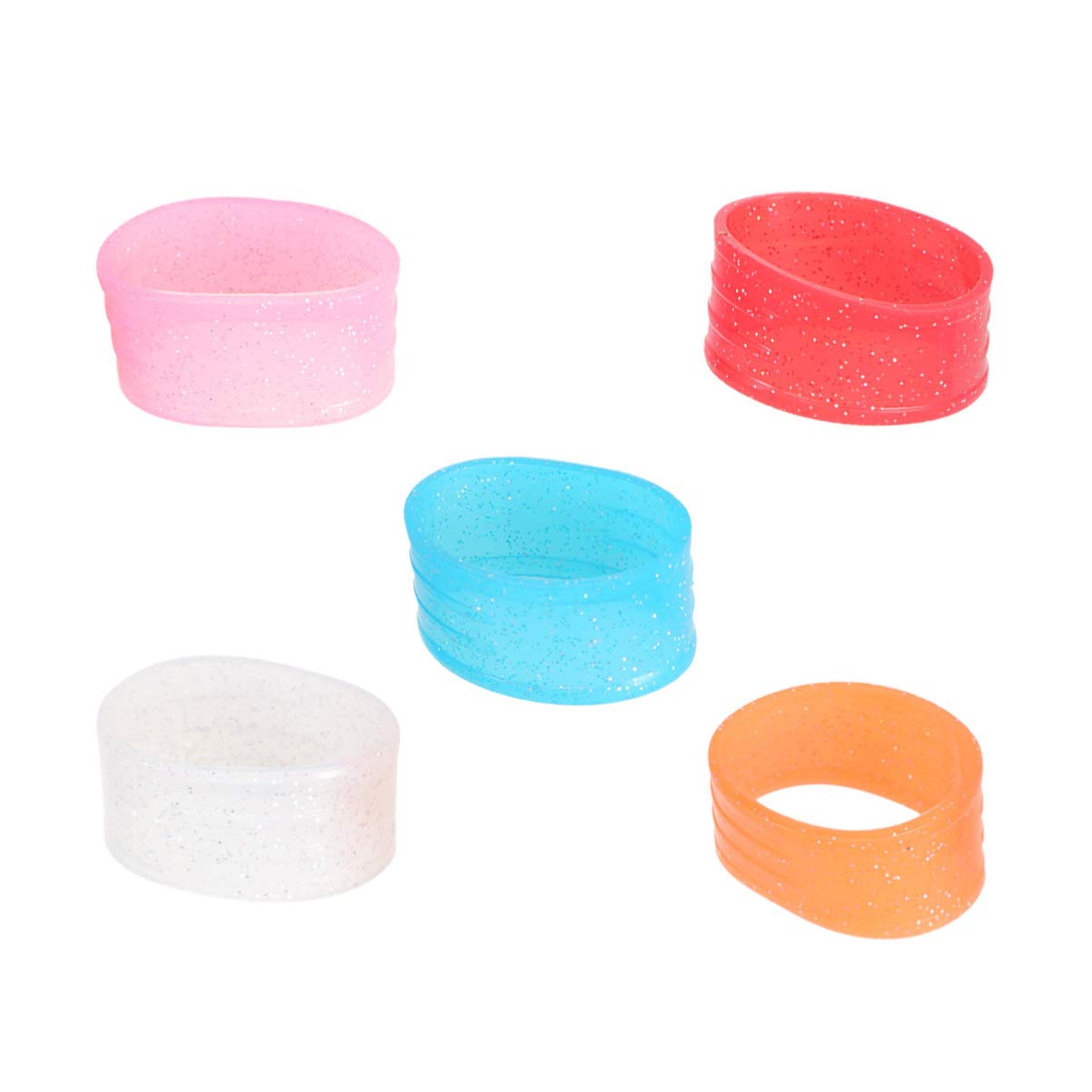 LIOOBO 5PC Tennis Racket Handle Grip Rings - Durable Racket Grip Bands for Enhanced Comfort and Control in Badminton & Tennis, Perfect for Training and Match Play