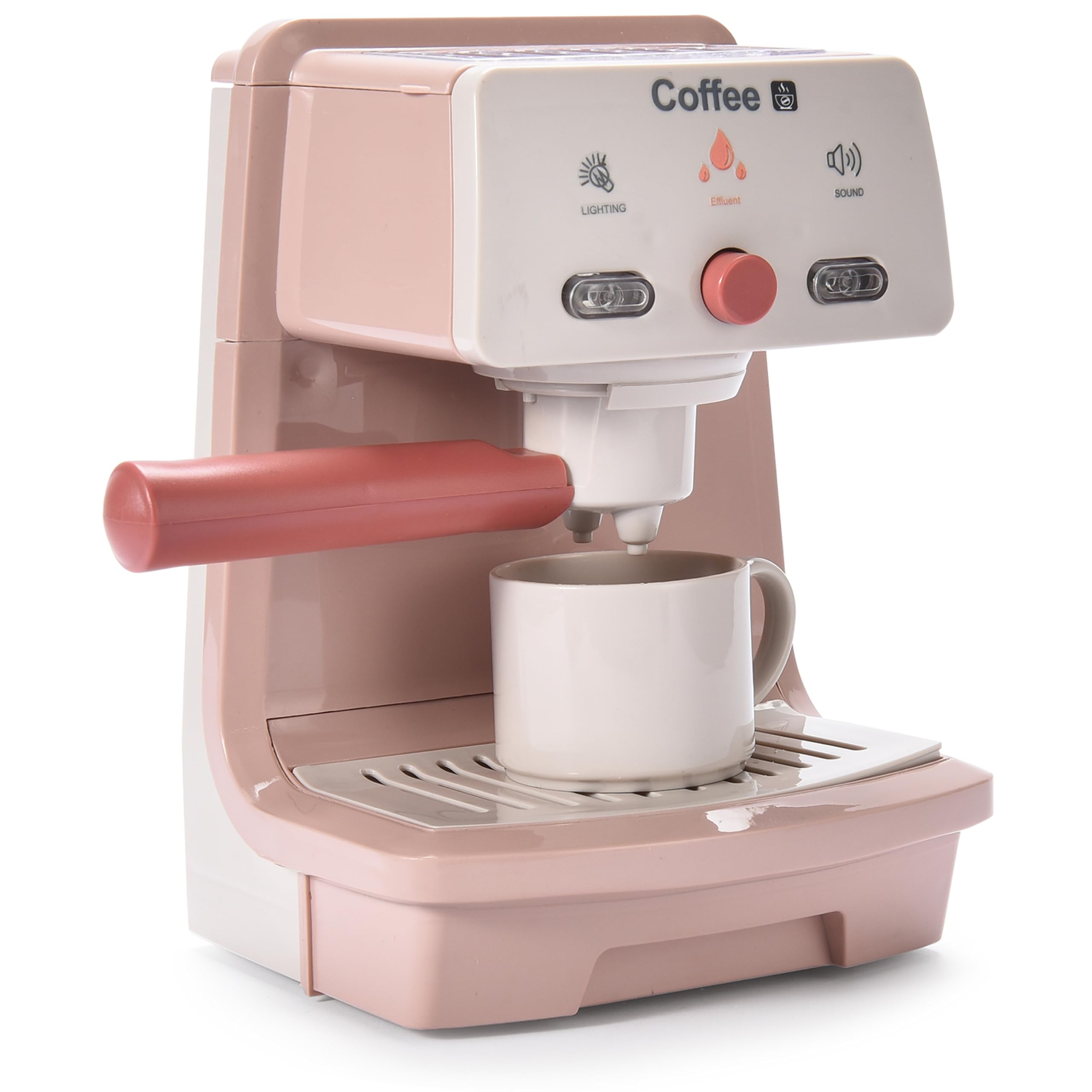 Kidzlane Kids Coffee Maker Playset - Realistic Toy Espresso Machine with Lights & Sounds - Pretend Play Coffee Set for Toddlers & Children - Perfect for Imaginative Play & Role-Playing Games