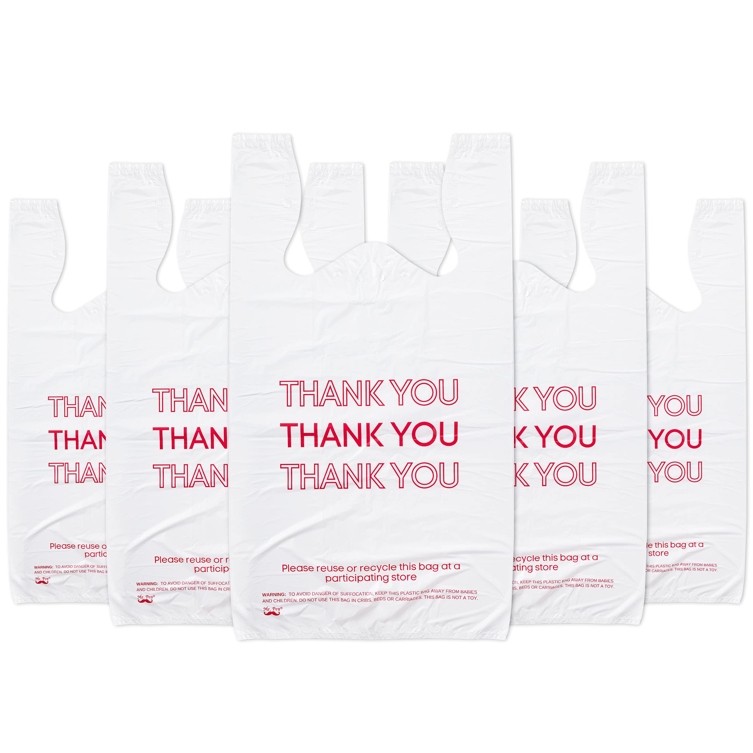 Mr. Pen Thank You T-Shirt Bags, 11.6