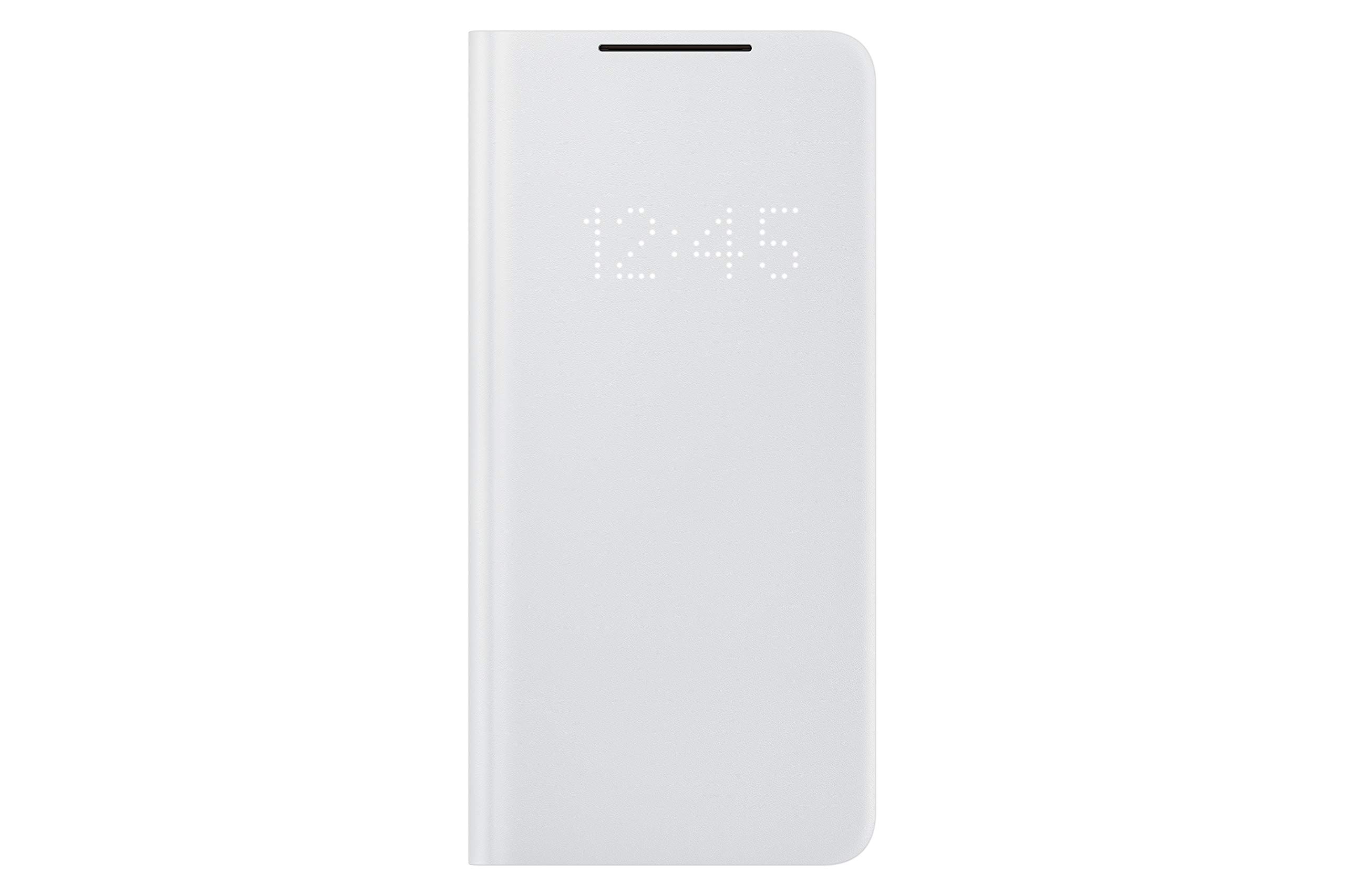 Samsung Galaxy S21+ LED Wallet Case Cover - Slim Protective Gray Phone Case for Wireless Charging | Perfect for Business, Travel & Everyday Use (US Version)