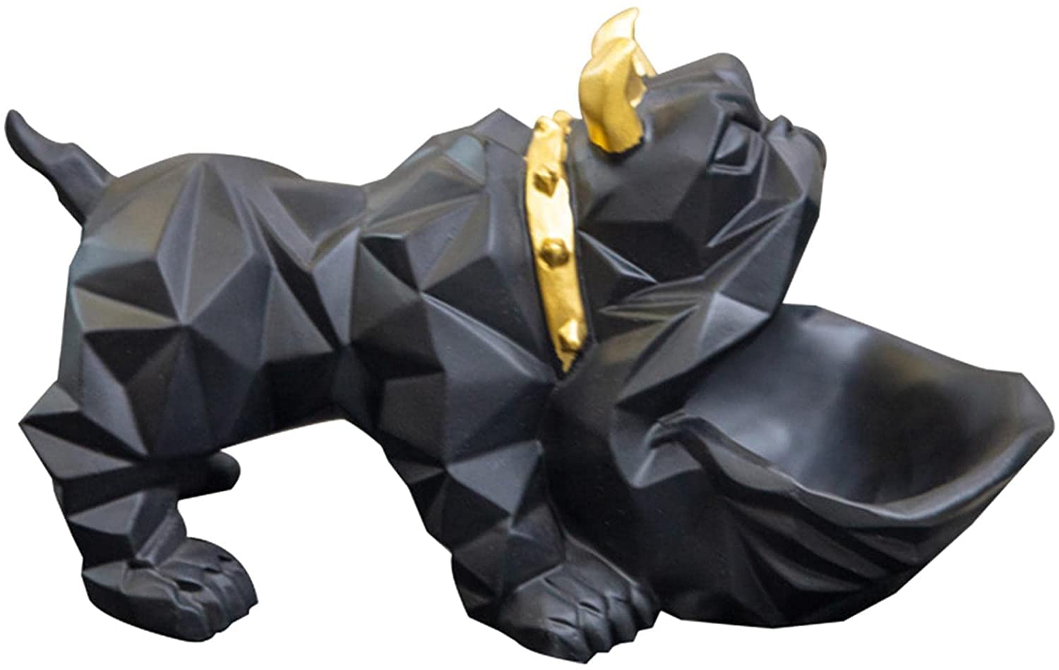 French Bulldog Sculpture Storage Box - Decorative Candy & Snacks Container for Tabletop, Bedside, Living Room - Perfect for Home Decor, Gift Giving & Pet Lovers (Black)