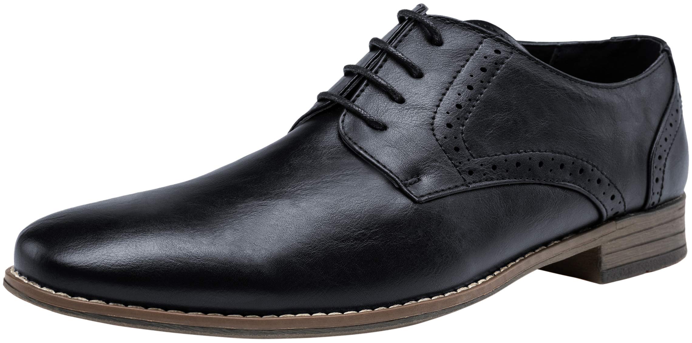 Jousen Men's Oxford Plain Toe Dress Shoes - Classic Formal Derby Shoes for Business, Office & Wedding Occasions