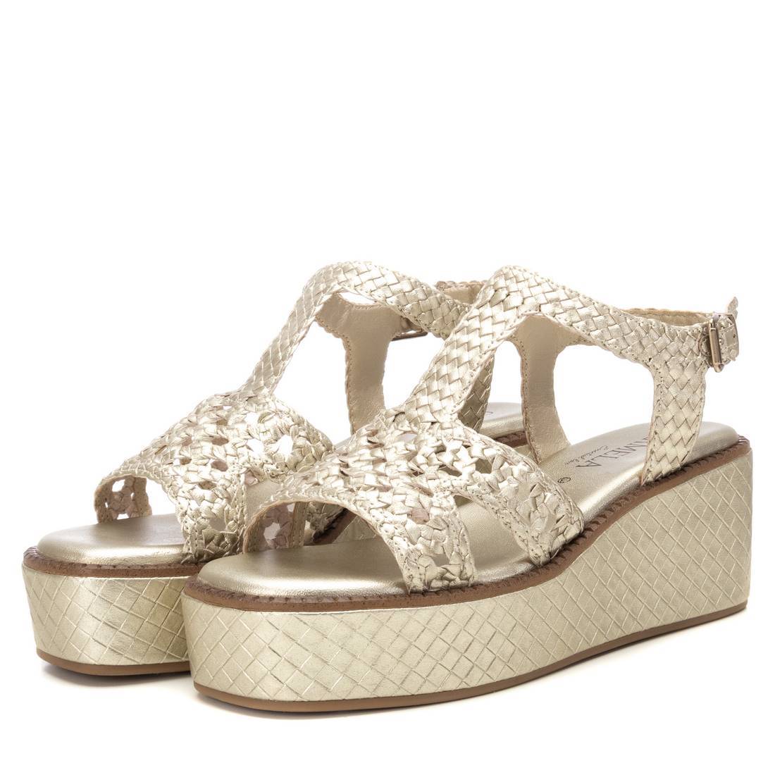 CARMELA Women's Gold Wedge Sandals - Comfortable High Heel Summer Shoes for Beach, Party & Casual Wear