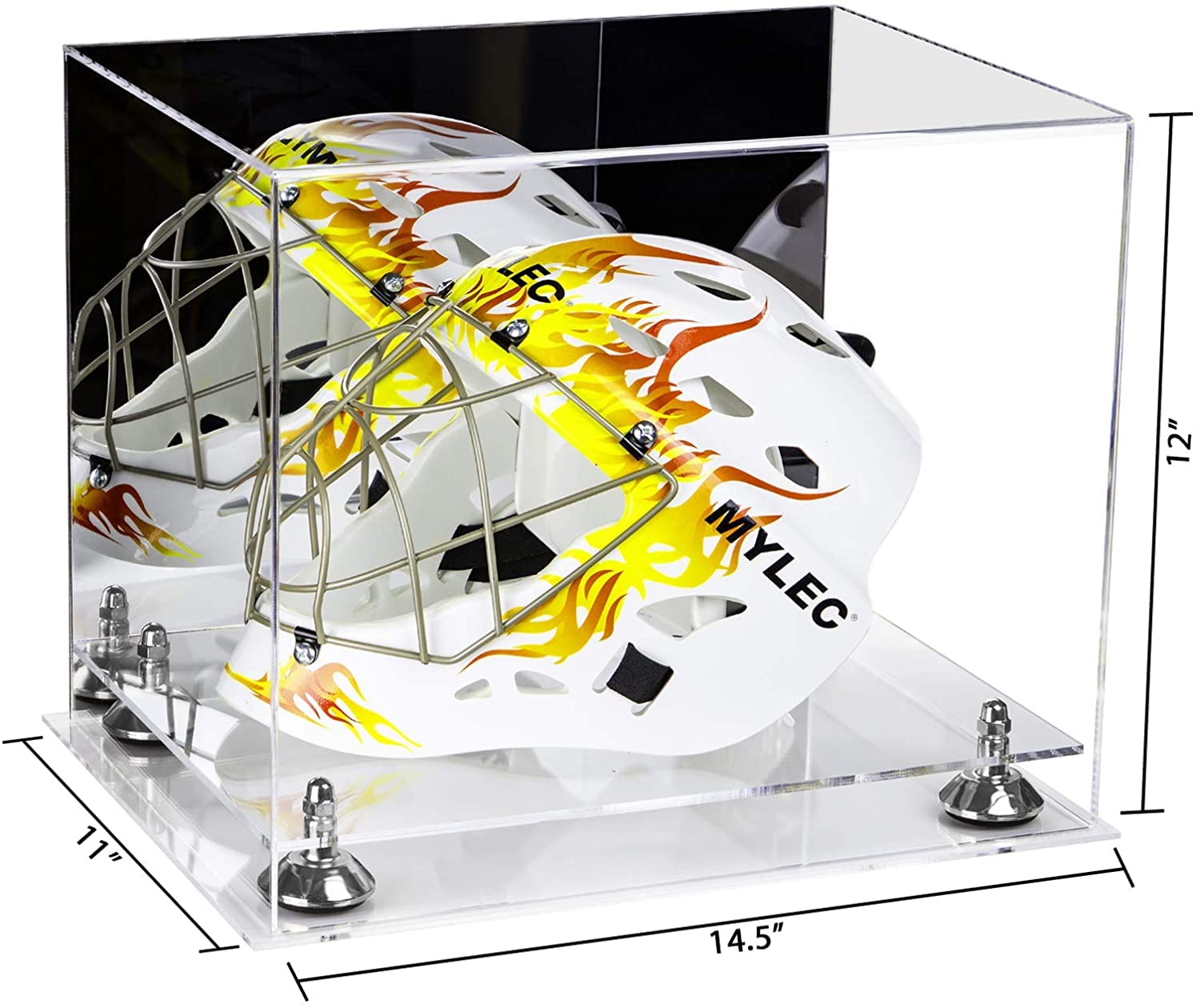 Versatile Clear Acrylic Display Case with Mirror - 14.5