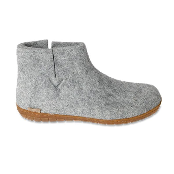 Glerups Unisex Boots with Natural Rubber Sole - Comfortable Wool Slippers for Indoor & Outdoor Use - Perfect for Home, Office, and Relaxation