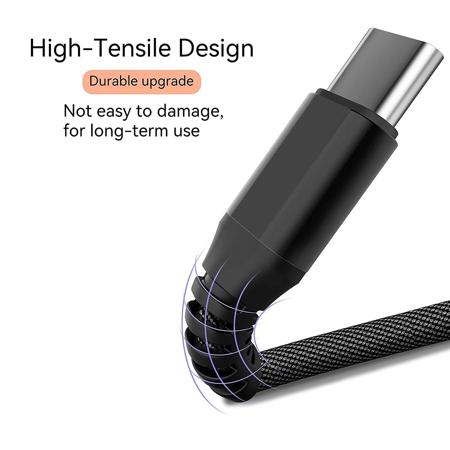 60W Fast Charging Cable for Samsung Galaxy A/S/M Series - 1.5M Silver | Home & Travel Use