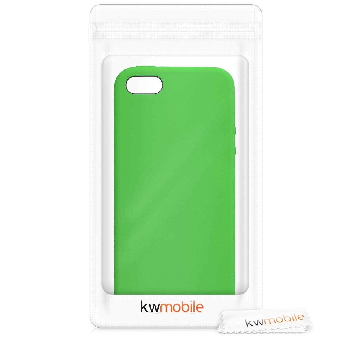 kwmobile TPU Silicone Case for Apple iPhone SE (1st Gen 2016) / iPhone 5 / iPhone 5S - Soft Protective Phone Cover in Lime Green - Perfect for Everyday Use, Work & Travel
