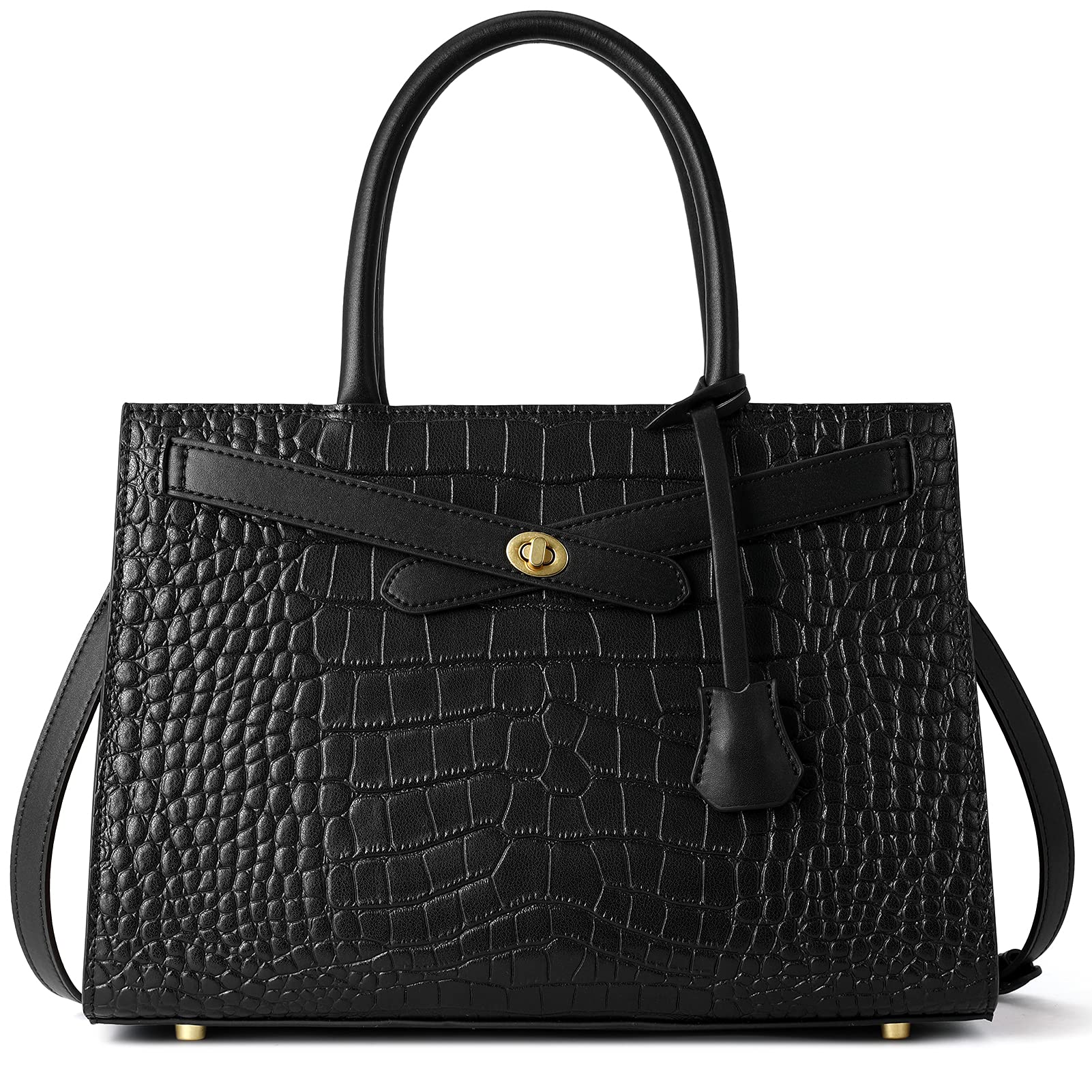BOSTANTEN Women's Genuine Leather Handbag - Stylish Designer Satchel Purse with Top Handle, Shoulder Strap & Crossbody Option for Work, Travel & Everyday Use