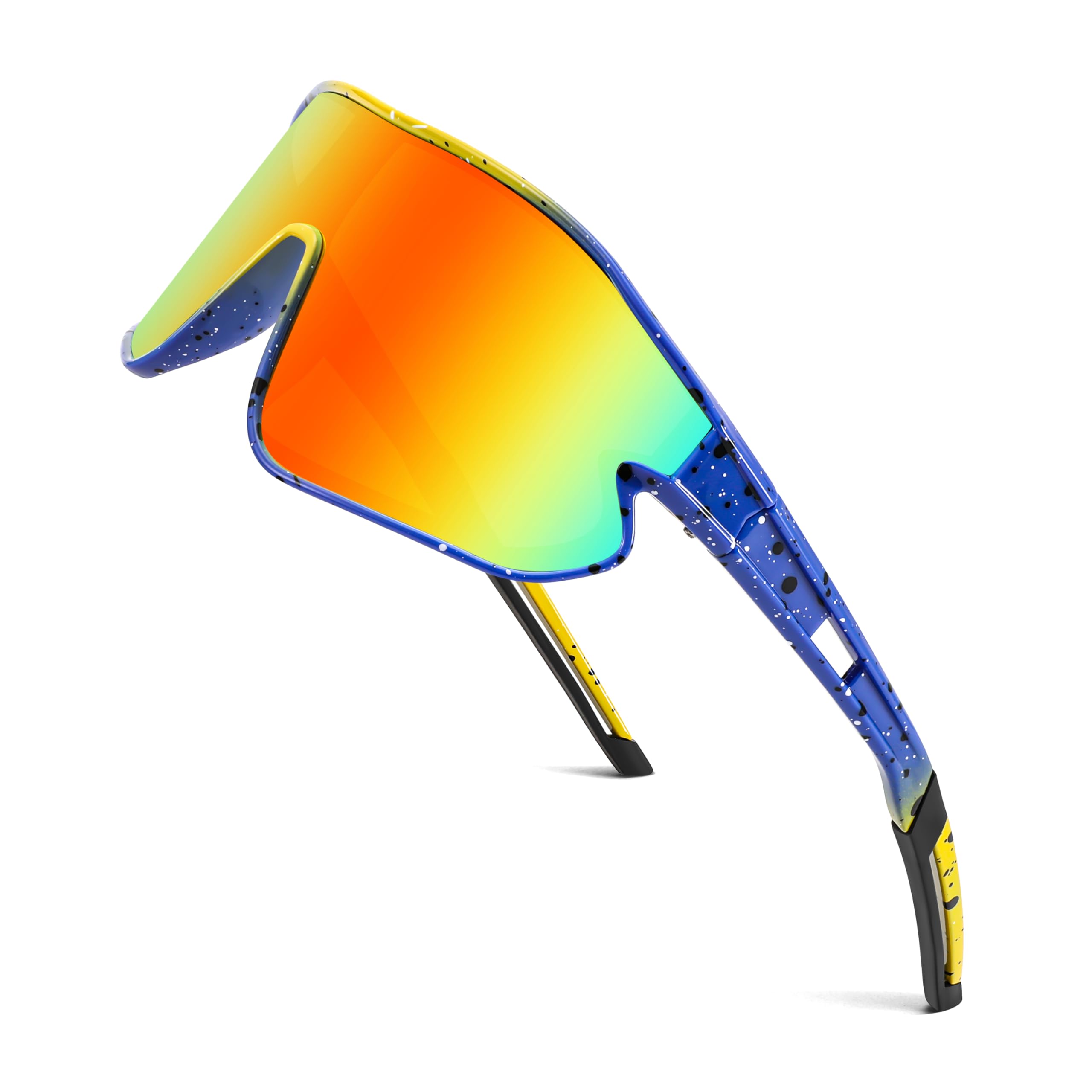 FEISEDY Unisex Youth Sunglasses UV400 Protection - Baseball Tennis Cycling Sports Shades for Boys & Girls - Perfect for Outdoor Activities, Beach, and Driving B4064