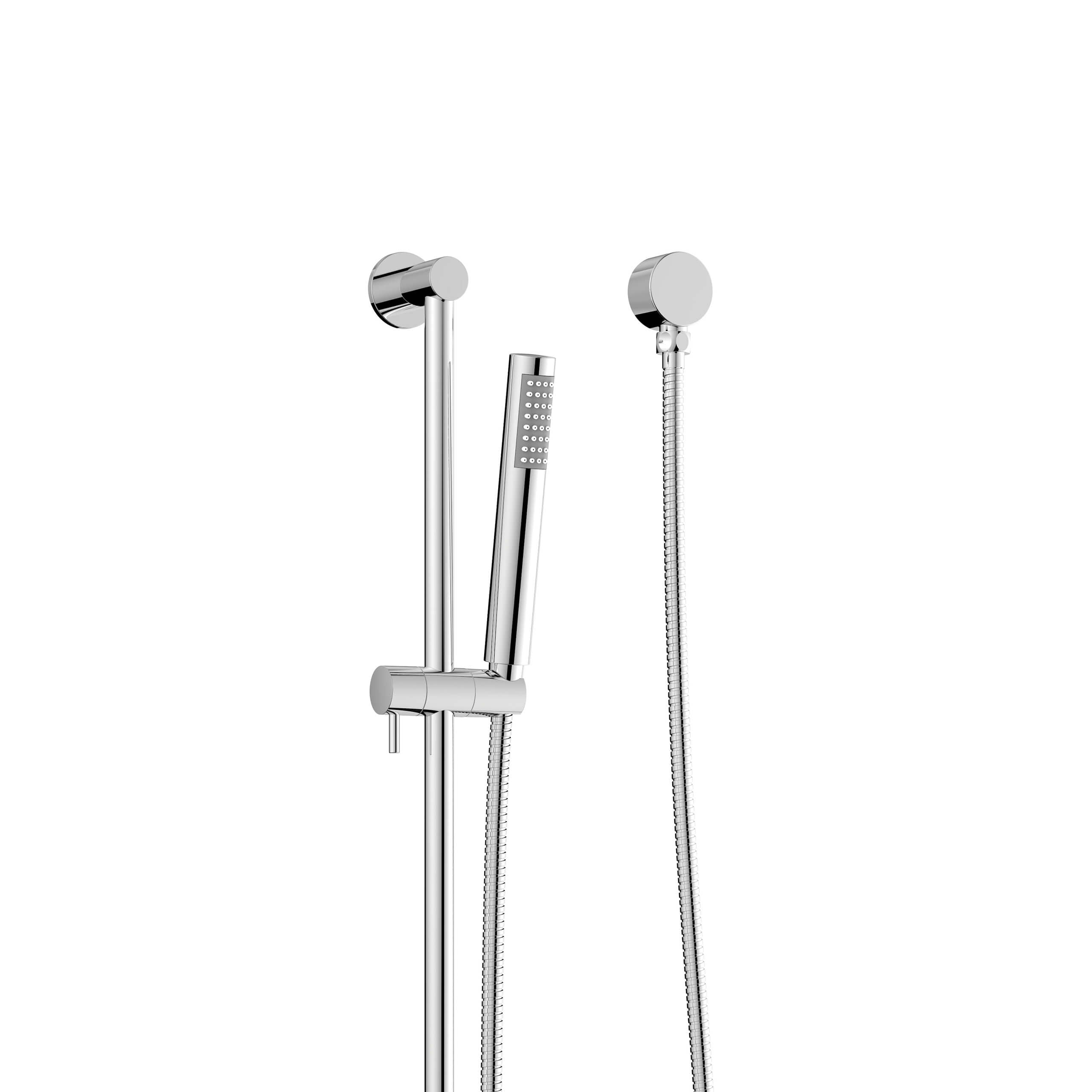 ADP Soul Slimline Handshower on Rail Chrome - Modern Adjustable Shower Head with 6 Spray Modes, Easy Installation for Bathroom & Spa Relaxation
