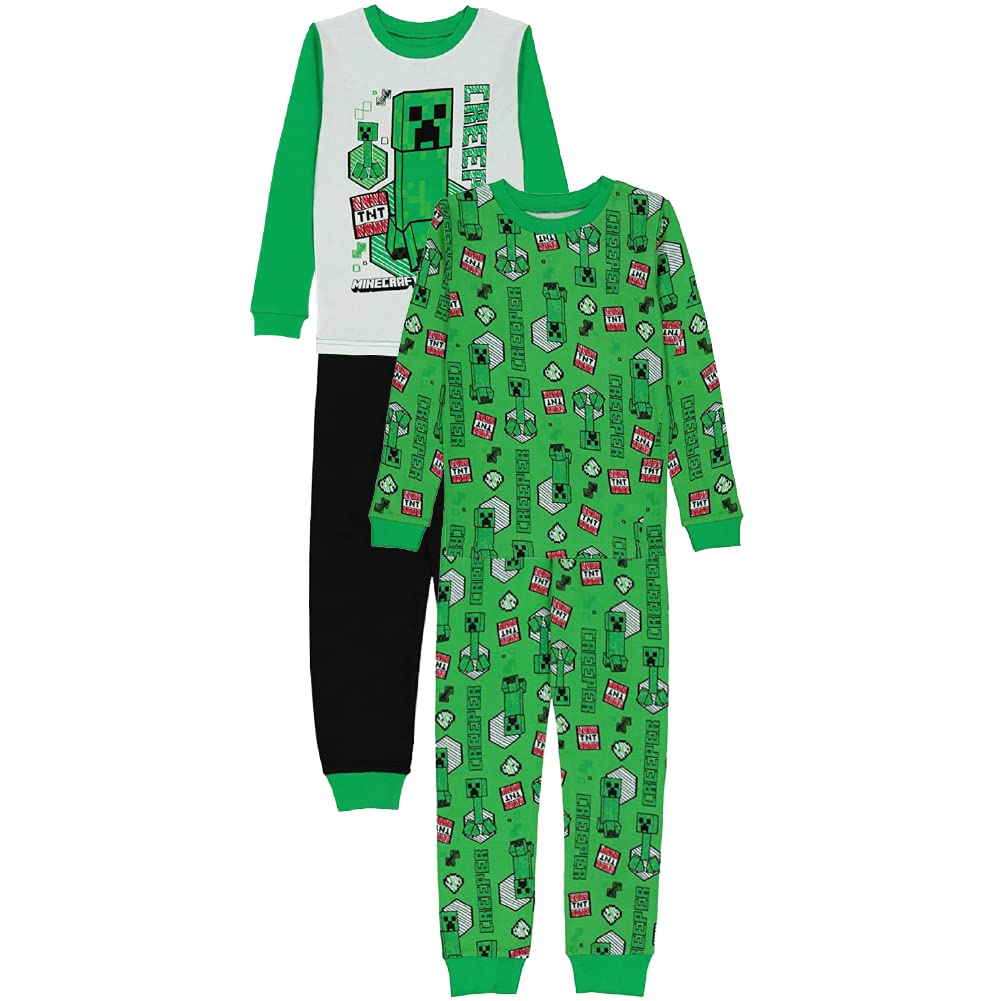 **Minecraft Boys' Big Pajamas - Soft & Comfortable Sleepwear for Kids - Perfect for Bedtime, Sleepovers & Gaming Nights**