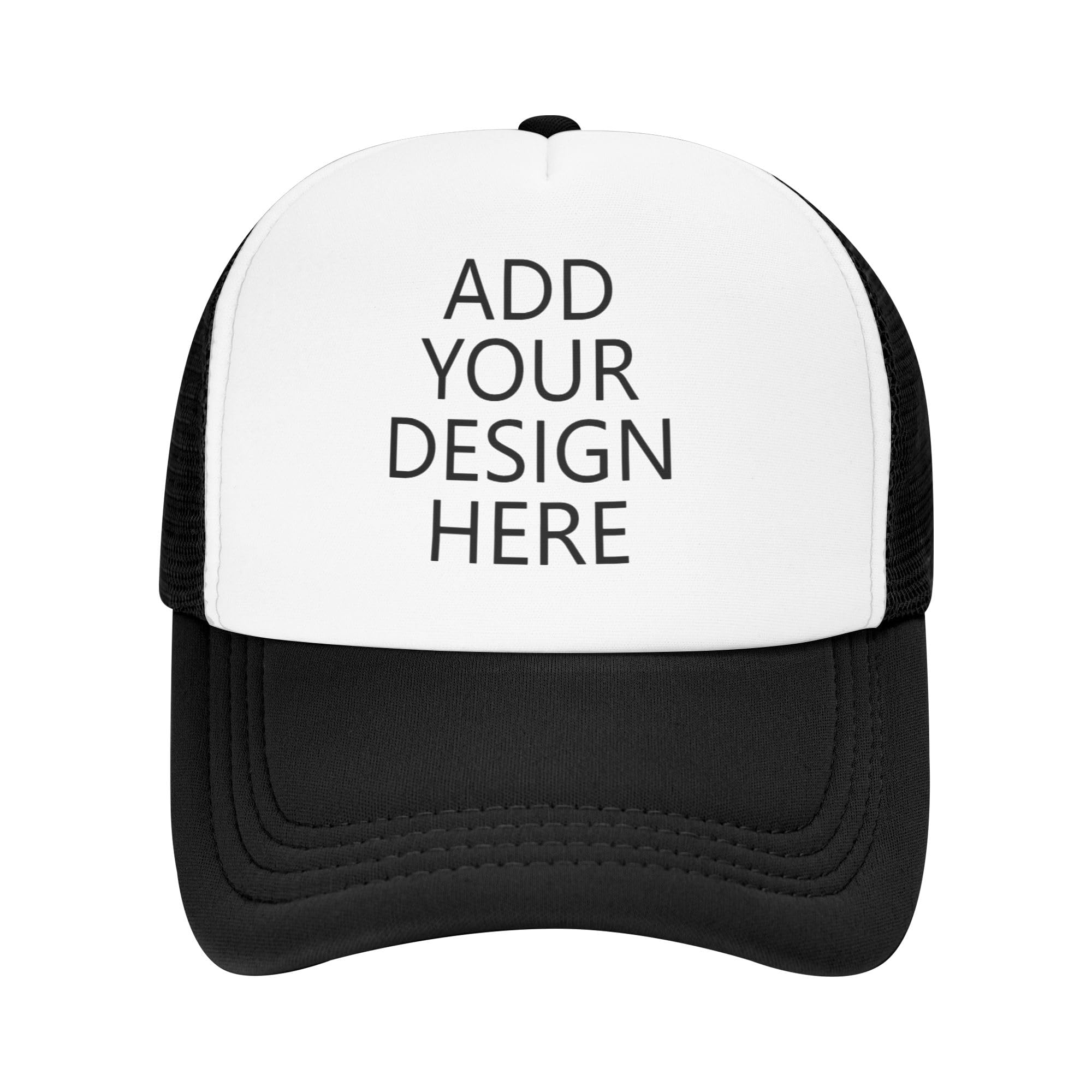 Custom Photo Trucker Hat for Men & Women - Personalized Image, Logo & Text Embroidered Snapback Cap - Perfect for Sports, Outdoor Activities & Gifts