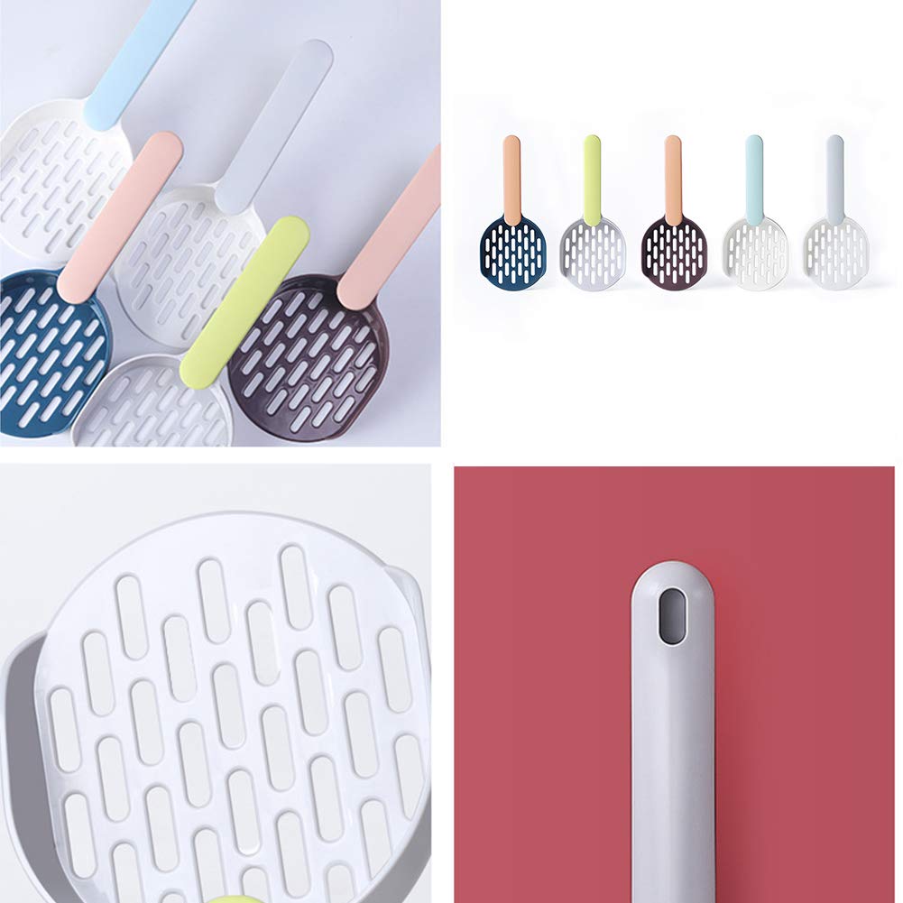 Premium ABS Plastic Cat Litter Scoop - Durable Pet Waste Cleaning Tool with Fine Mesh Filter for Cats (Grey, 1-Pack) | Ideal for Daily Litter Box Maintenance & Easy Waste Removal