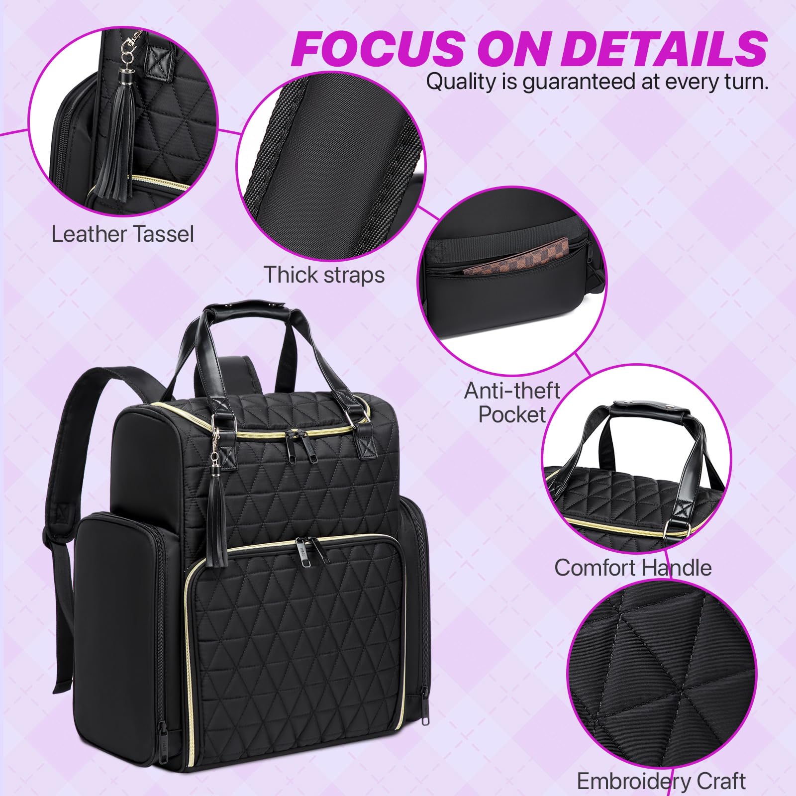 80 Bottle Nail Polish Organizer with Nail Lamp & 2 Polish Bags - Portable Travel Backpack for Manicure Tools (Holds 15ml/0.5oz Bottles) - Perfect for Salon Professionals & At-Home Nail Artists