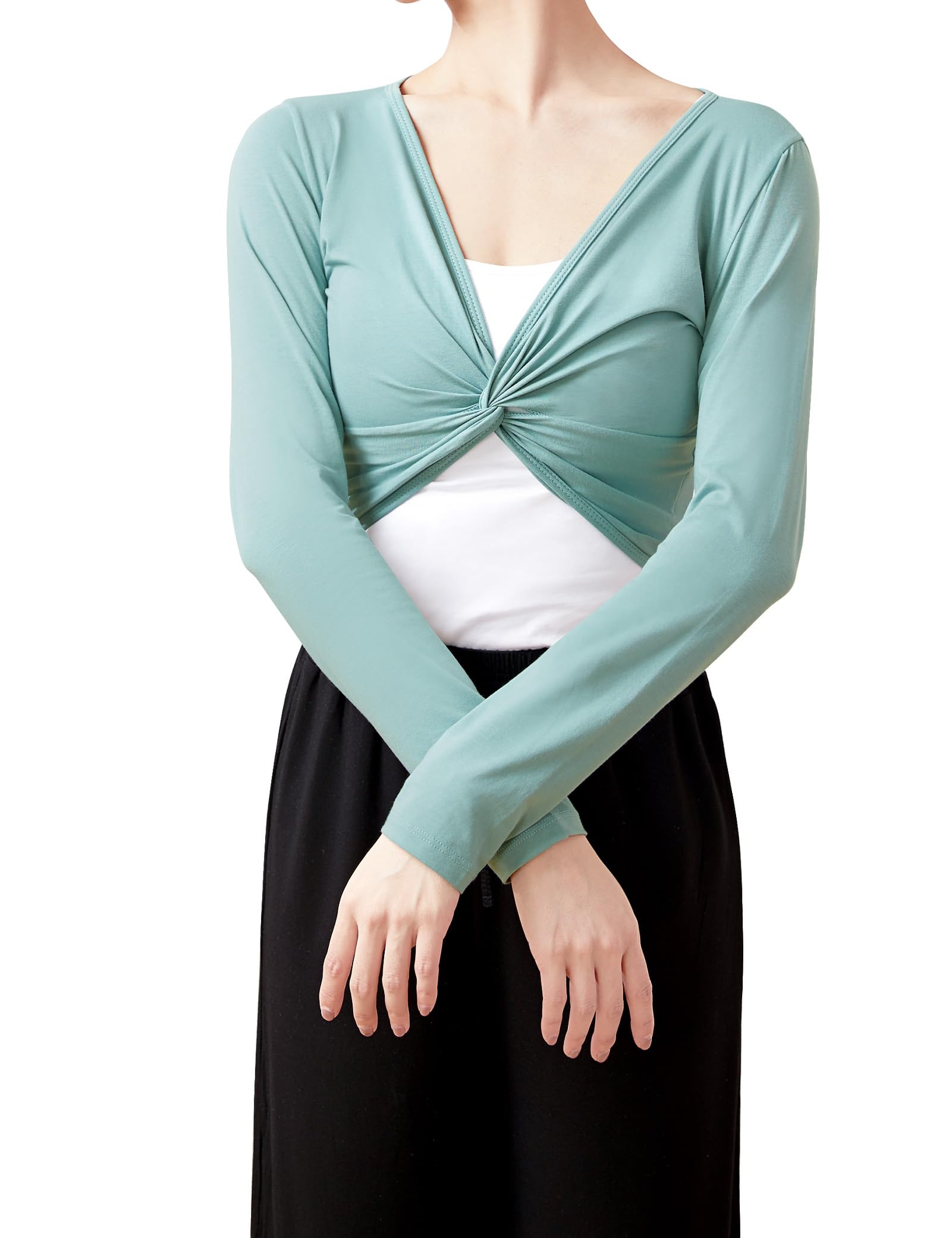 Elegant Women's Ballet Dance Shawl Tops - Soft Stretch Wrap Cardigan for Dance Practice & Performance | Perfect for Ballet, Yoga, and Casual Wear