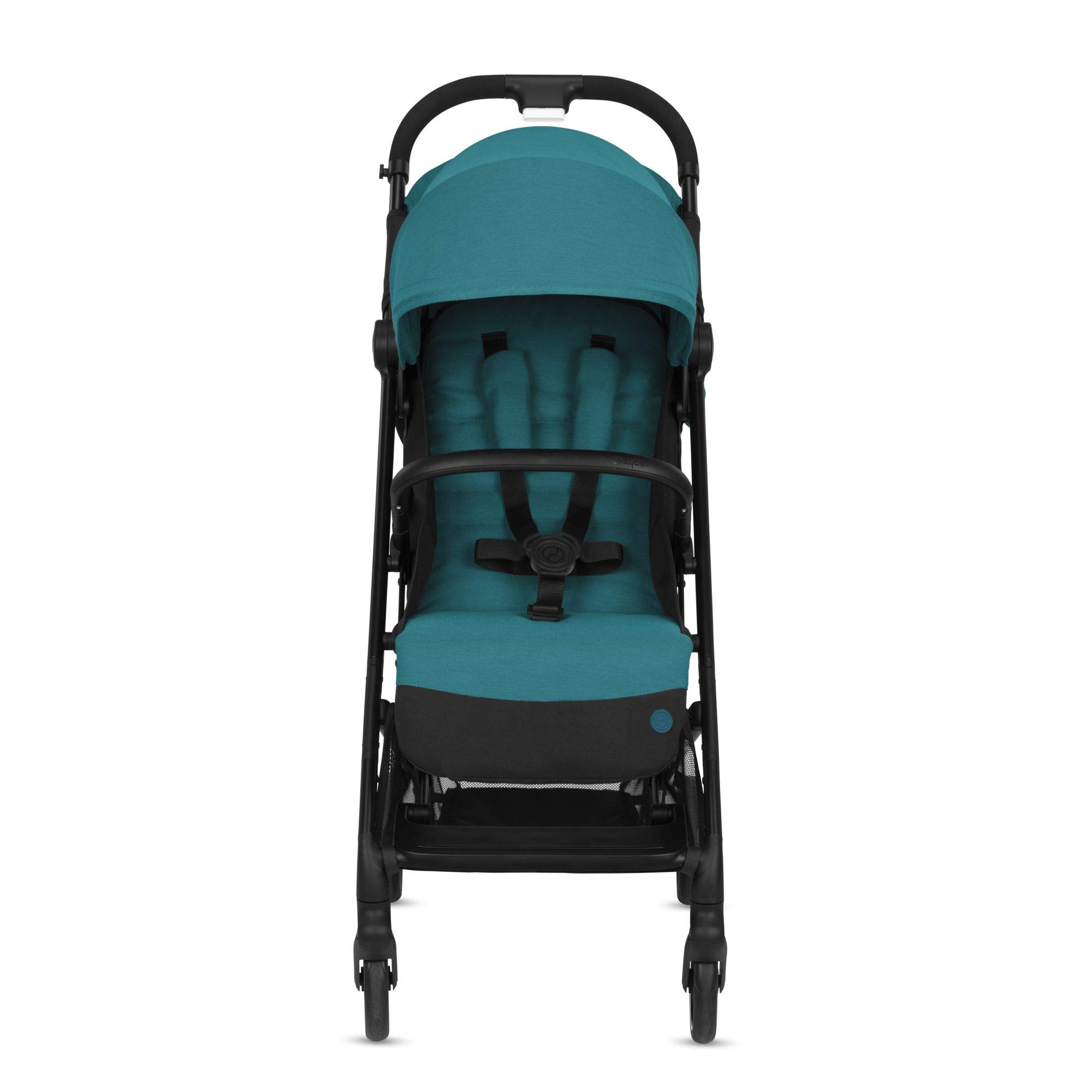 CYBEX Beezy Lightweight Compact Fold Travel Stroller for Baby - Compatible with All CYBEX Infant Car Seats, Stands Upright for Storage, Multiple Recline Positions, Easy to Carry - River Blue | Perfect for Air Travel, City Walks & Everyday Use
