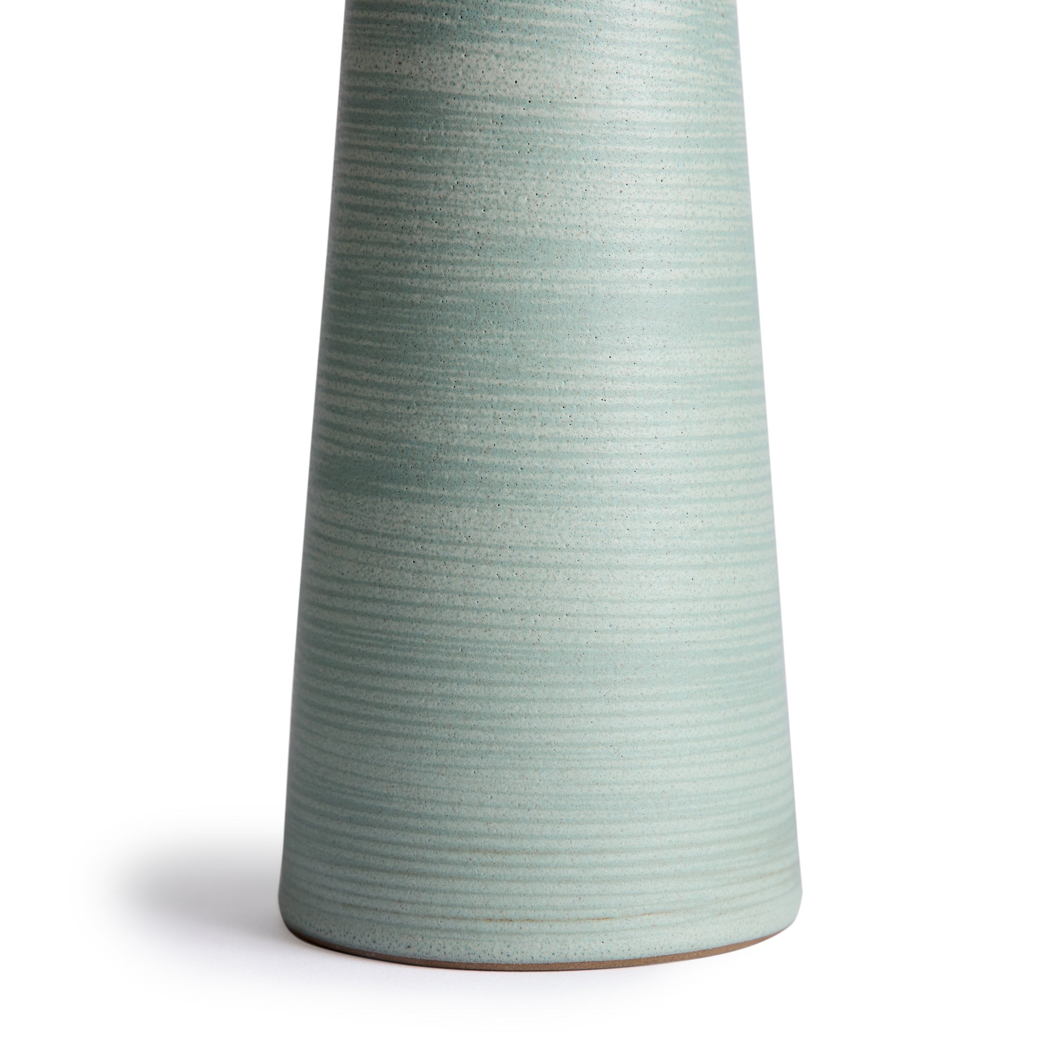 Large Lighthouse Candle Holder in Oat and Penny Green - Coastal Home Decor for Living Room, Bedroom, or Bathroom