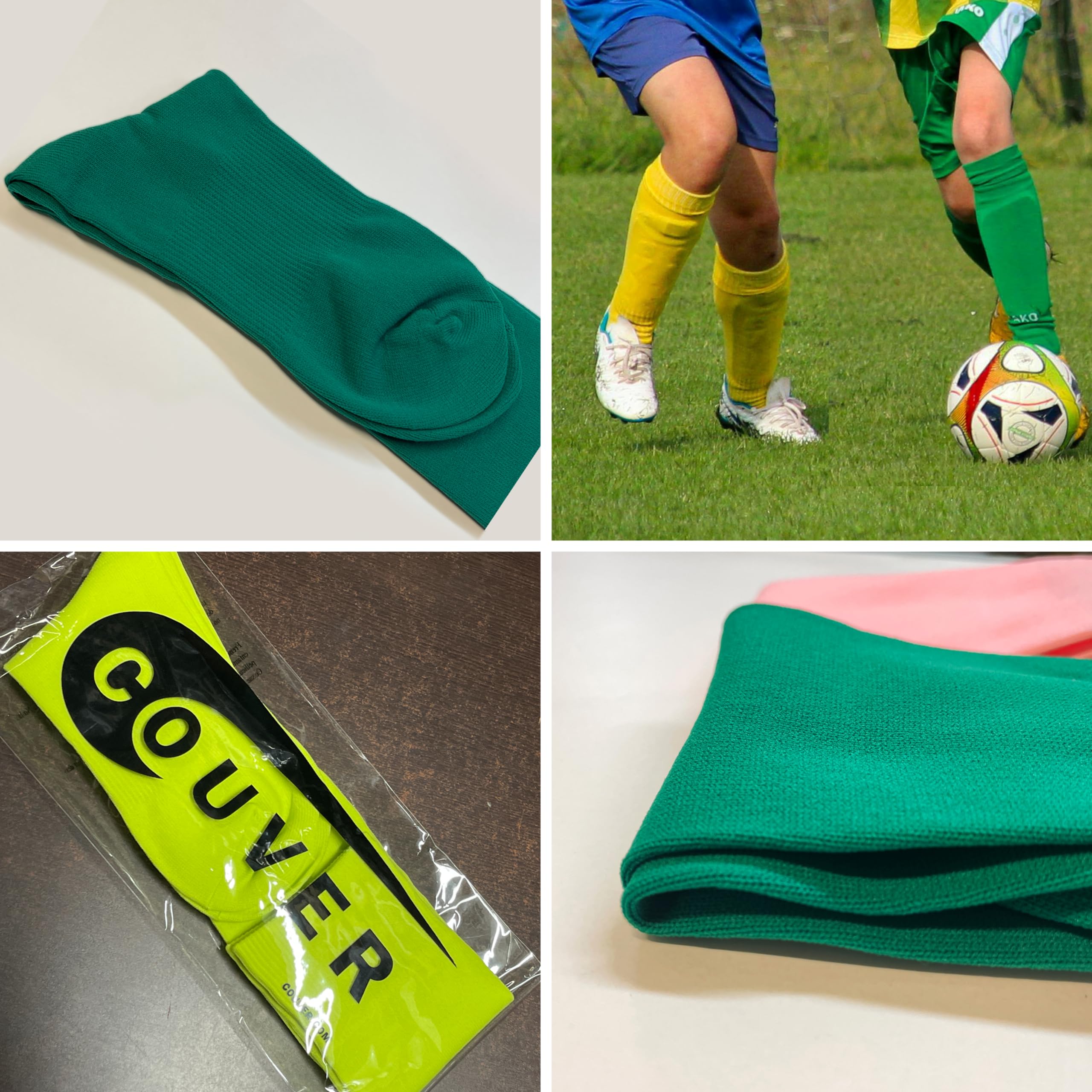 COUVER Affordable Polyester Soccer Knee High Socks - Breathable Team Sports Socks for Men & Women - Perfect for Soccer, Running, Football & Gym Workouts