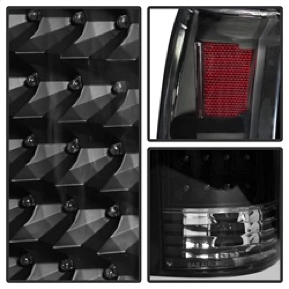 Xtune ALT-JH-CCK88-LED-BK LED Tail Lights for Chevy C/K Series Trucks - Black Smoke Lens - DOT Approved - Perfect for Off-Roading & Night Driving