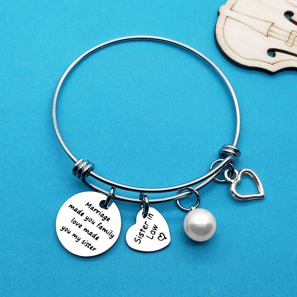 Beautiful Sister-in-Law Bracelet - Thoughtful Wedding, Christmas & Birthday Gift for Sister-in-Law - Symbol of Family Love & Bond - Perfect for Special Occasions & Everyday Wear