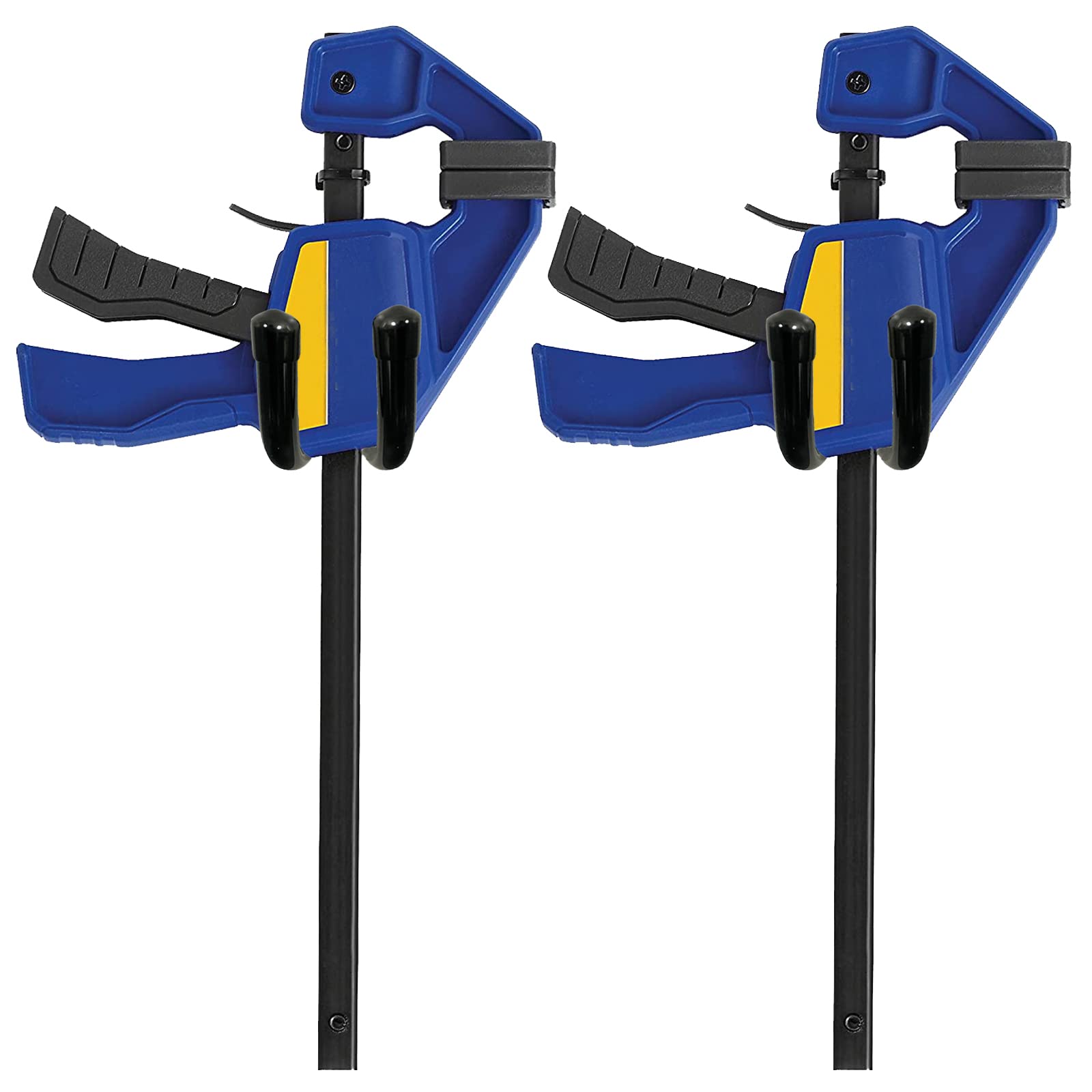 2 Pack Heavy Duty Bar Clamp Wall Hanger - Adjustable Wall Mount Storage Rack for Bar Clamps of All Sizes - Bendable Design Holds Various Tools - Perfect for Garage, Workshop & Tool Organization (No Bar Clamp Included)