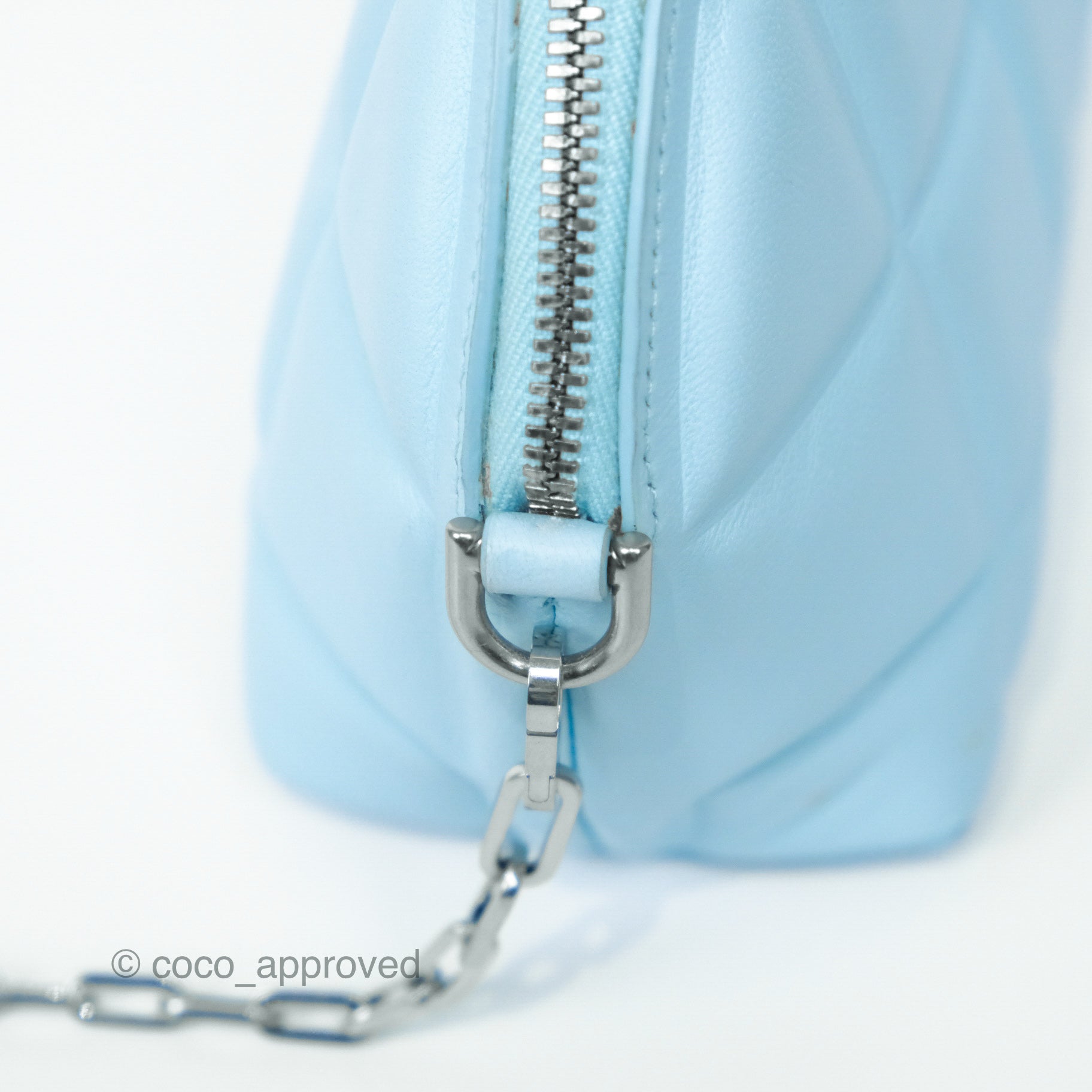 Bottega Veneta Mini Half Moon Bag in Topazio Blue Nappa Lambskin with Silver Hardware - Luxury Crossbody Purse for Women, Perfect for Date Night & Evening Events