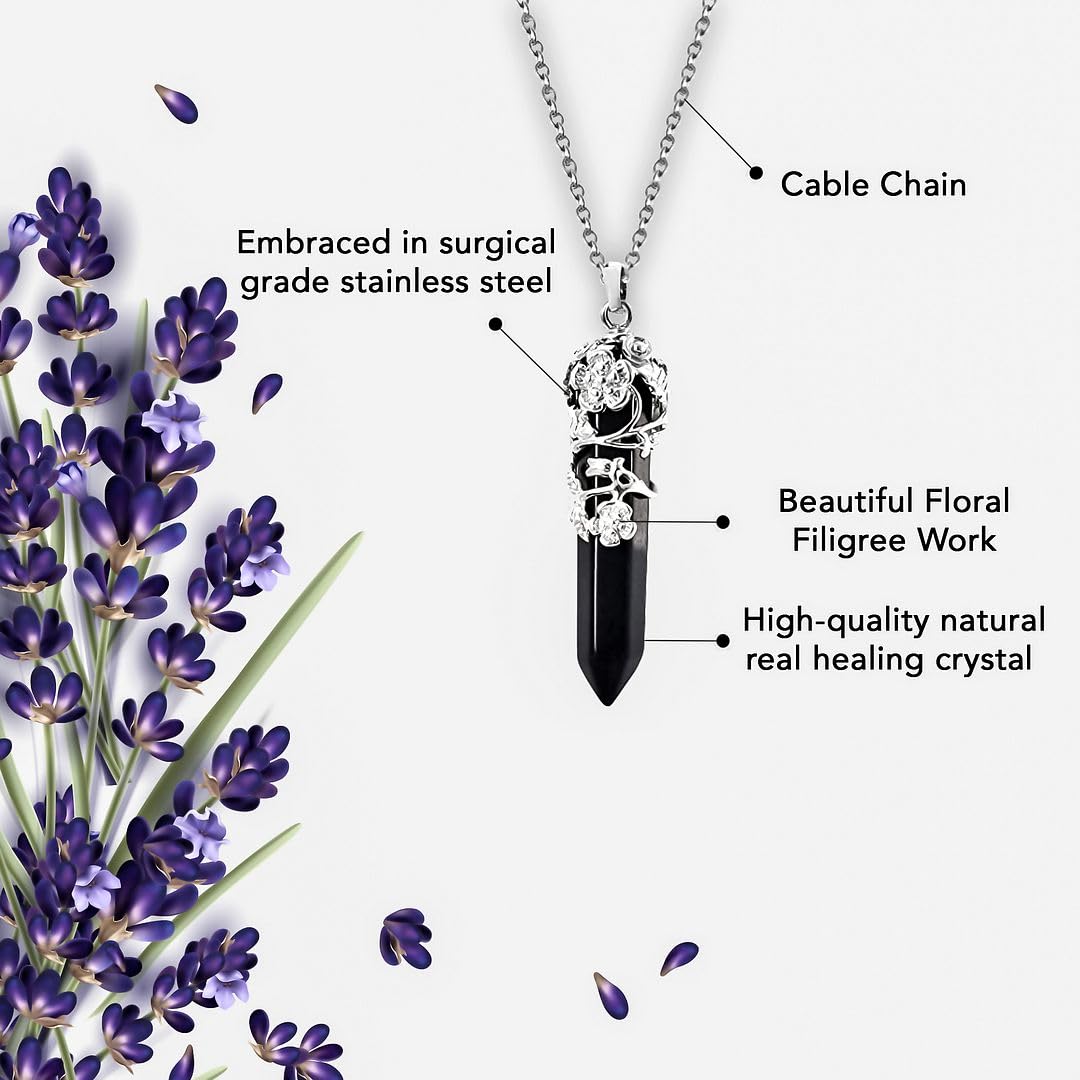 Real Natural Healing Crystal Necklaces for Women - 24