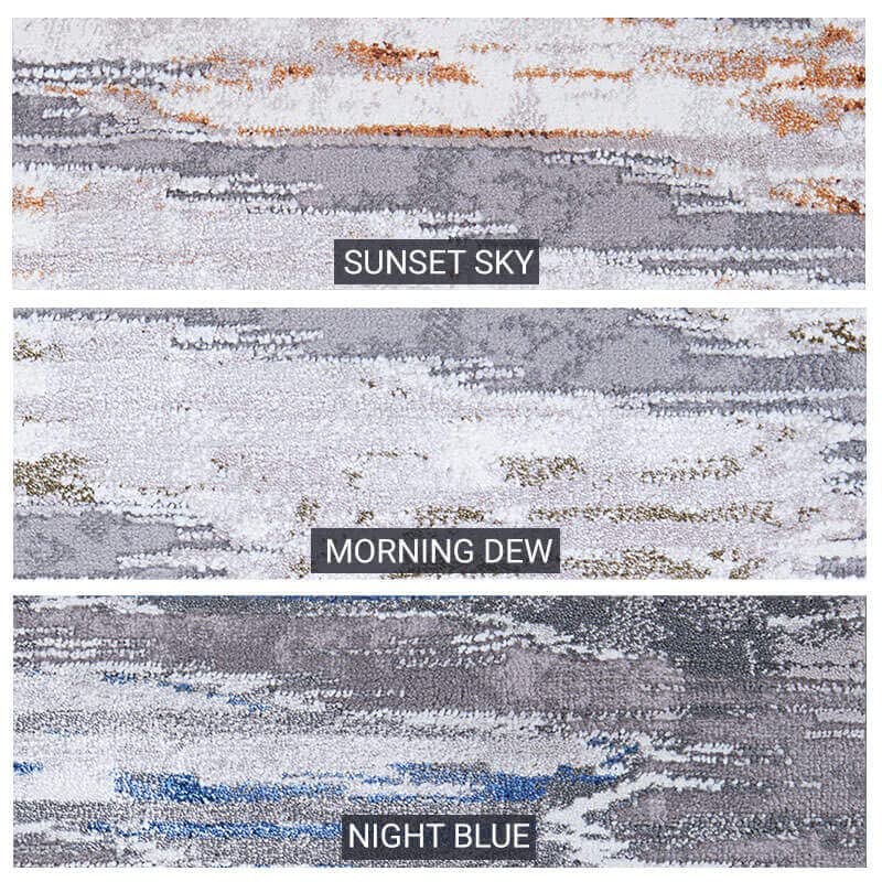 Atlantis Area Rug - Sunset Sky Design - 8x10 Accent Carpet Runner Mat for Living Room, Bedroom & Hallway - Soft & Durable Home Decor