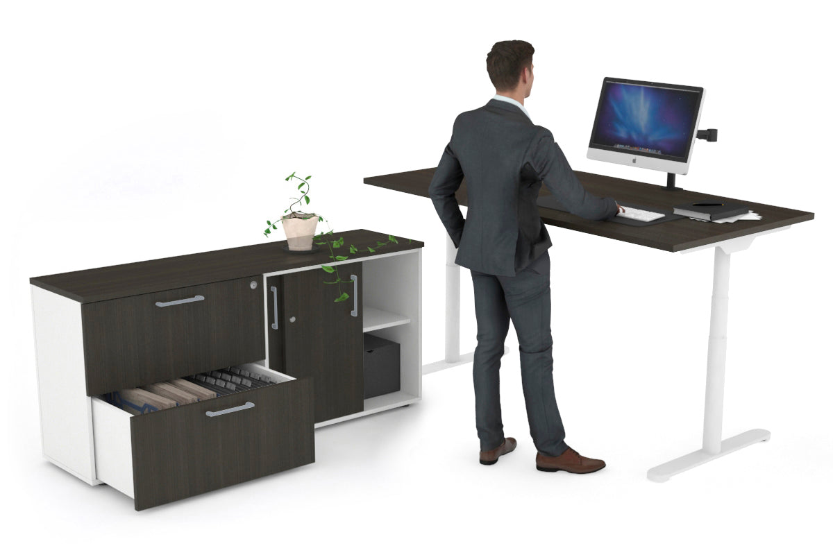 Flexi Premium Height Adjustable Standing Desk - 1800L x 700W Electric Sit Stand Workstation for Home Office, Gaming & Study - Ergonomic Executive Desk for Productivity & Comfort