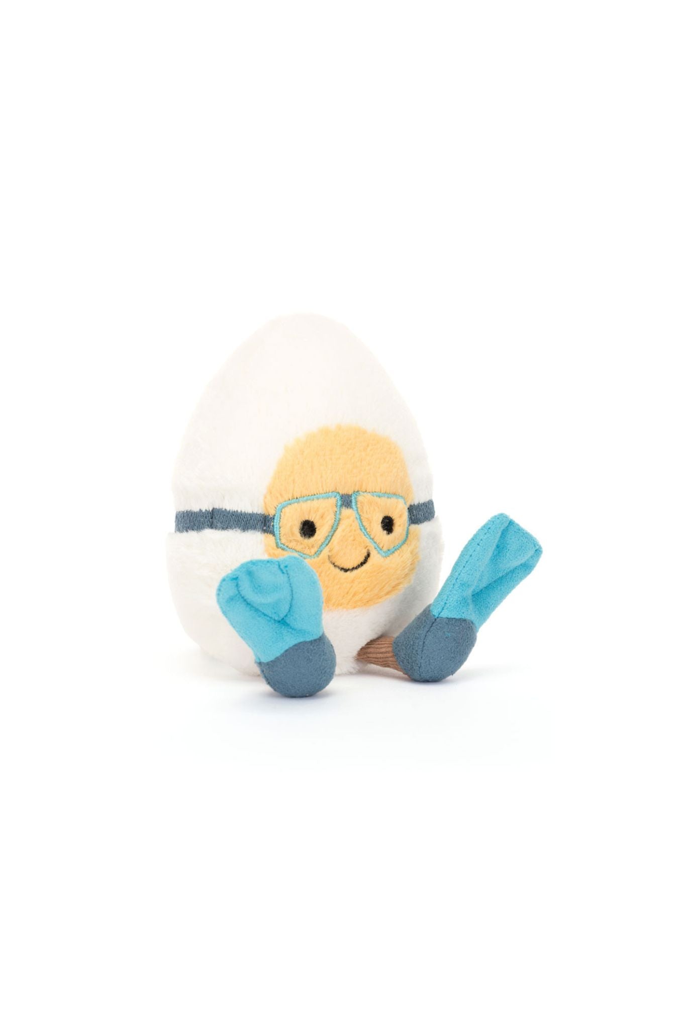 Jellycat Amuseables Boiled Egg Plush Toy - Soft Scuba Diving Egg Stuffed Animal for Kids & Adults, Perfect Gift for Easter, Birthday, and Underwater Themed Decor