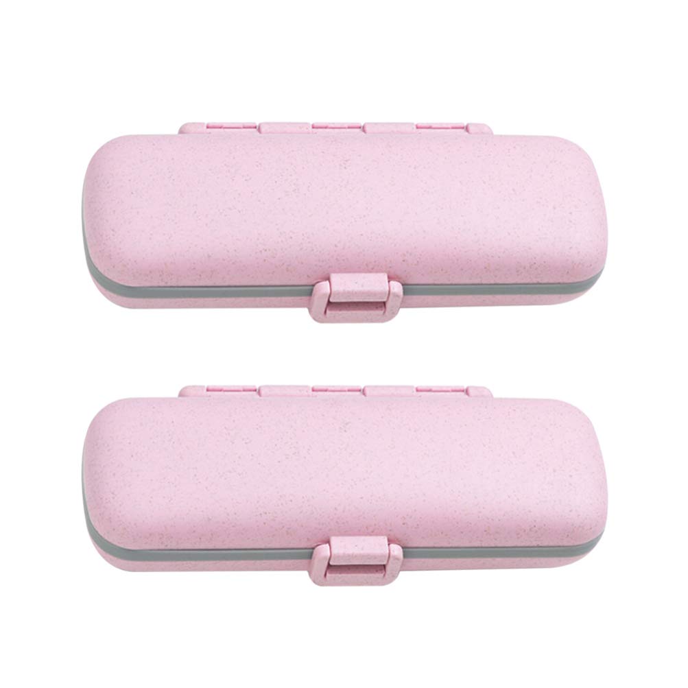 NUOBESTY 2-Pack Portable Pill Case Organizer - Compact Medicine Storage Box for Purse, Wallet & Travel | Perfect for Daily Use, Travel Essentials & Medication Management