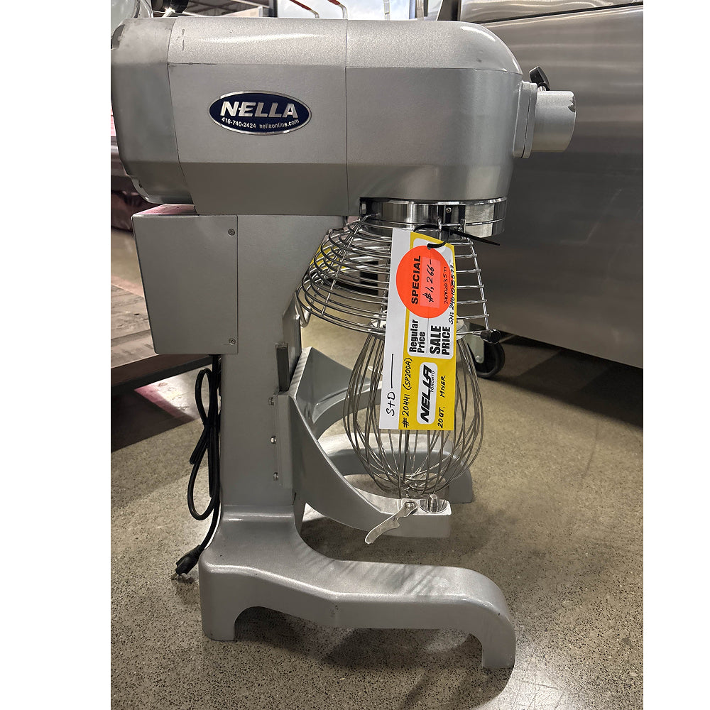 SCRATCH & DENT Nella 20 Qt Commercial Stand Mixer SP200A - Heavy Duty Dough & Baking Mixer for Bakeries, Restaurants & Home Kitchens