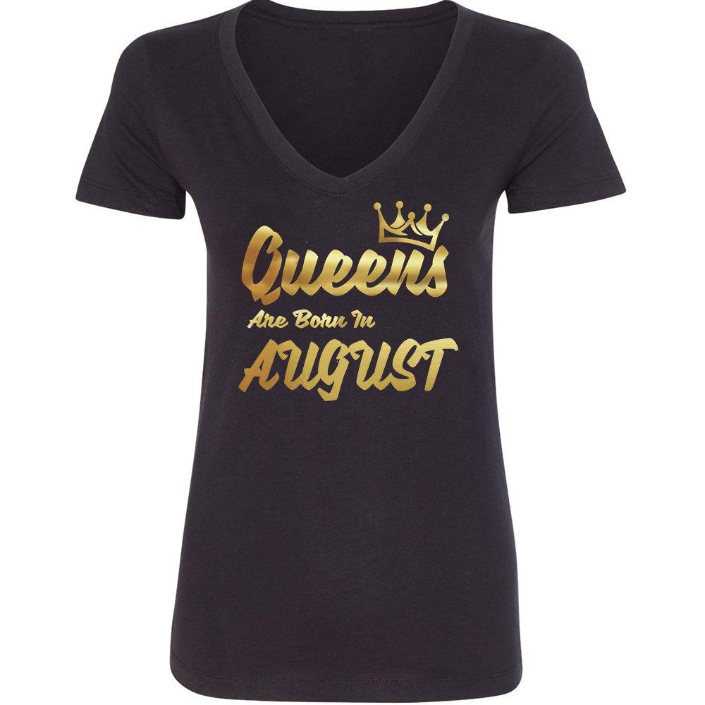 Queens Are Born in January-December | Women's Gold Crown T-Shirt | Slim Fit Capricorn Zodiac Top | Fashion Casual Outfit Shirt for Women | Perfect for Birthdays, Parties & Everyday Wear