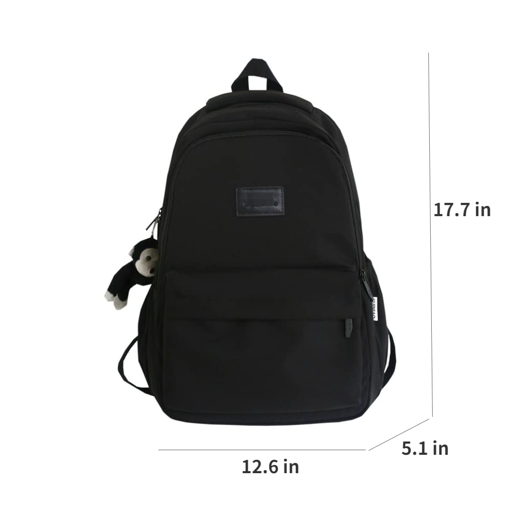 Stylish Large Capacity Laptop Backpack for Women & Men - Waterproof School Backpack with USB Charging Port - Perfect for College, Travel, Work & Outdoor Activities (Black) - Ideal for Students, Commuters & Digital Nomads