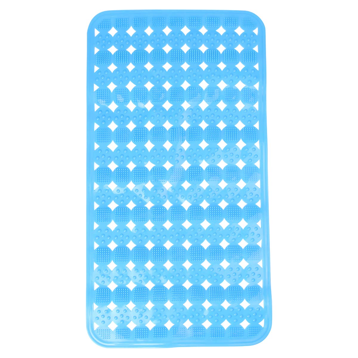 Cabilock 1PC Non-Slip Shower Mat - Waterproof Bathroom Floor Mat for Shower, Bathtub & Toilet - Anti-Slip Hollow Design for Safety - Perfect for Home, Gym & Spa Use (Blue)