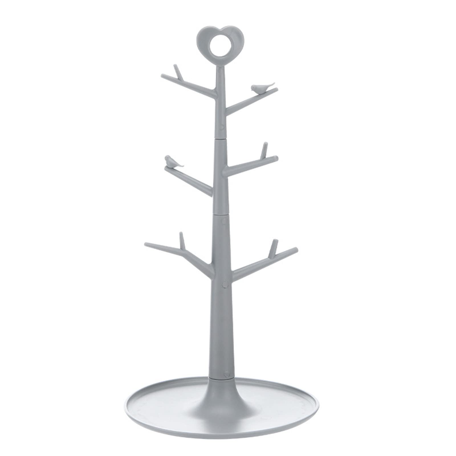 Firlar Tree-Shaped Coffee Cup Drain Rack - Space Saving Mug Holder for Kitchen Countertop | Grey Hanging Cup Organizer for Coffee Mug Display & Storage | Perfect for Home, Cafe, and Office Use