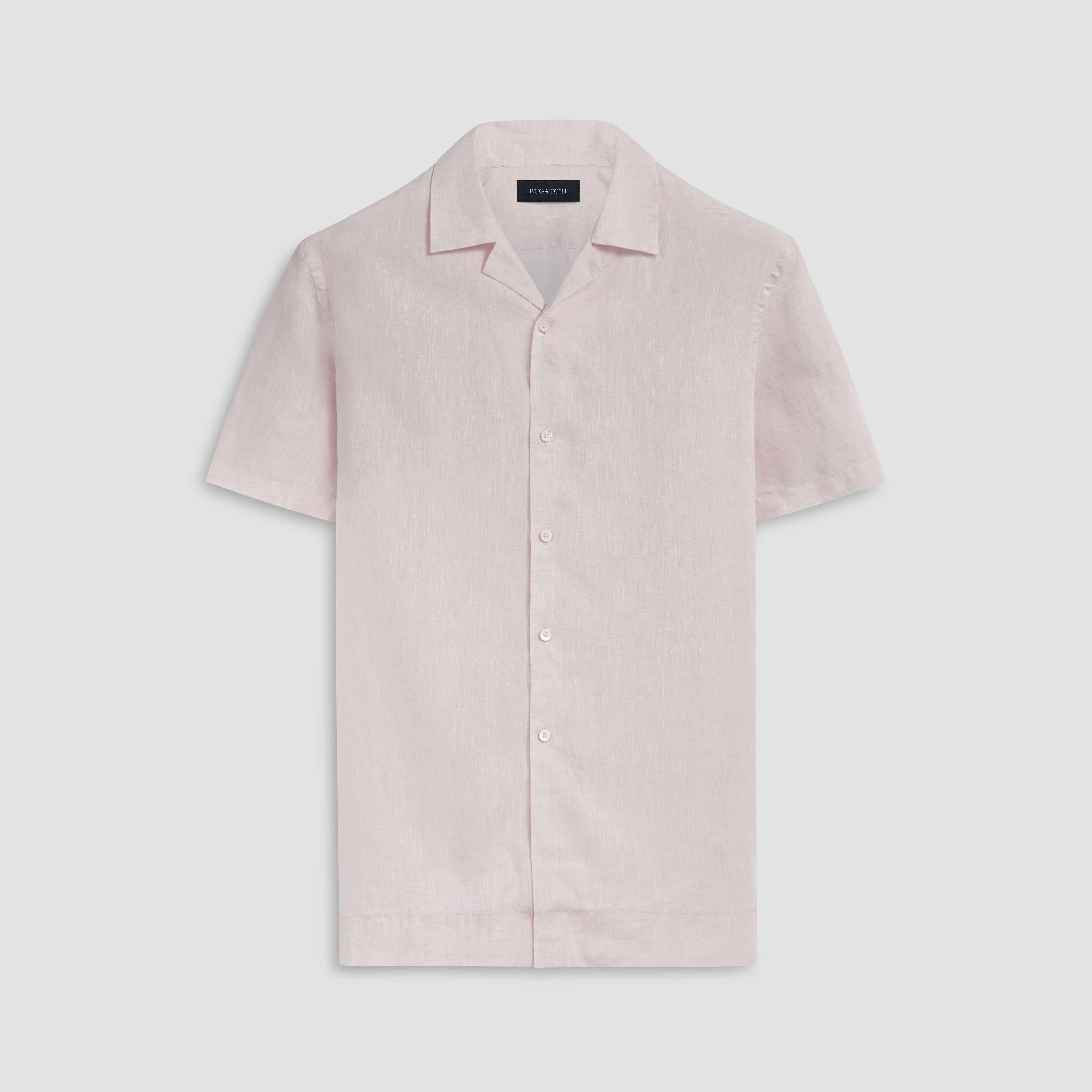 Jackson Solid Linen Camp Shirt for Men - Breathable Summer Casual Button Down Shirt | Beach Vacation, Outdoor Camping, Travel & Everyday Wear