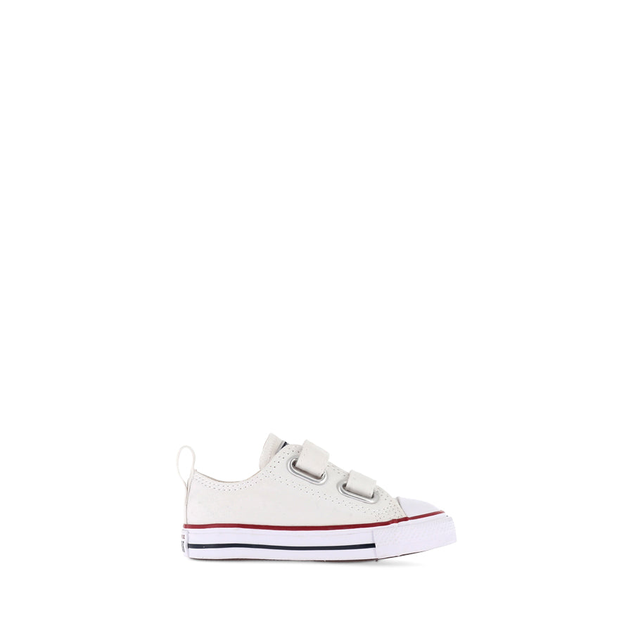 Converse All Star 2V Low Top Infant Sneakers - White/Garnet/Navy - Comfortable & Stylish Baby Shoes for Everyday Wear & Casual Outings