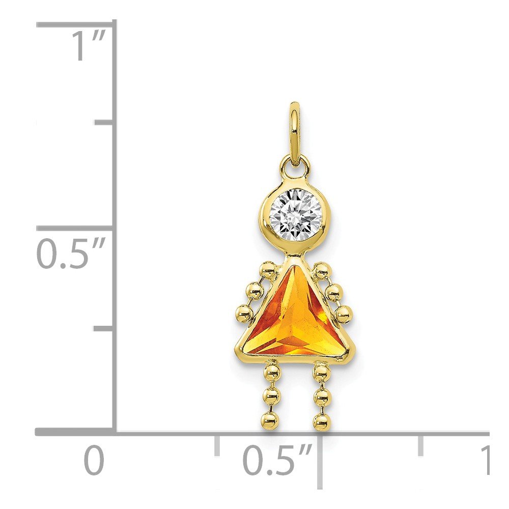 10K Solid Gold January Birthstone Charm for Girls - Perfect for Necklaces, Bracelets & Jewelry Gifts