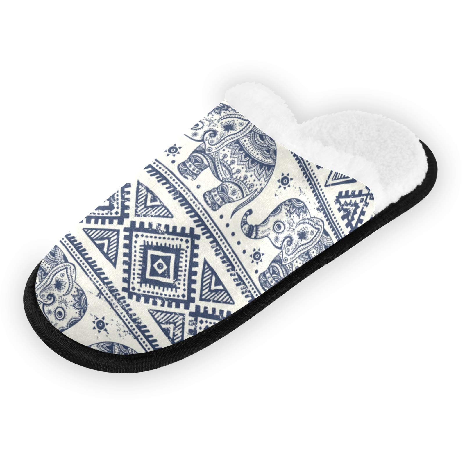 ALAZA Seasonal Greetings Merry Christmas Leaf Design Non-Slip House Slippers - Cozy Indoor/Outdoor Slippers for Men & Women - Perfect for Home, Hotel, Spa, Bedroom & Travel