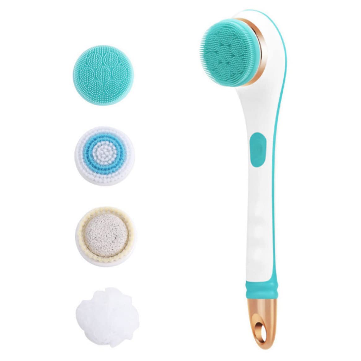 Electric Body Brush - USB Rechargeable Silicone Shower Massage & Exfoliating Scrubber with 2 Speed Settings, Soft Spin Cleaning Brush for Smooth Skin - Perfect for Shower, Bath & Spa Relaxation (Green)