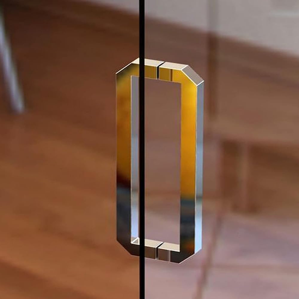 Stainless Steel Shower Door Handle for Glass Doors - 450mm Sliding Bathroom Hardware Accessory - Perfect for Modern Home & Hotel Bathroom Renovations