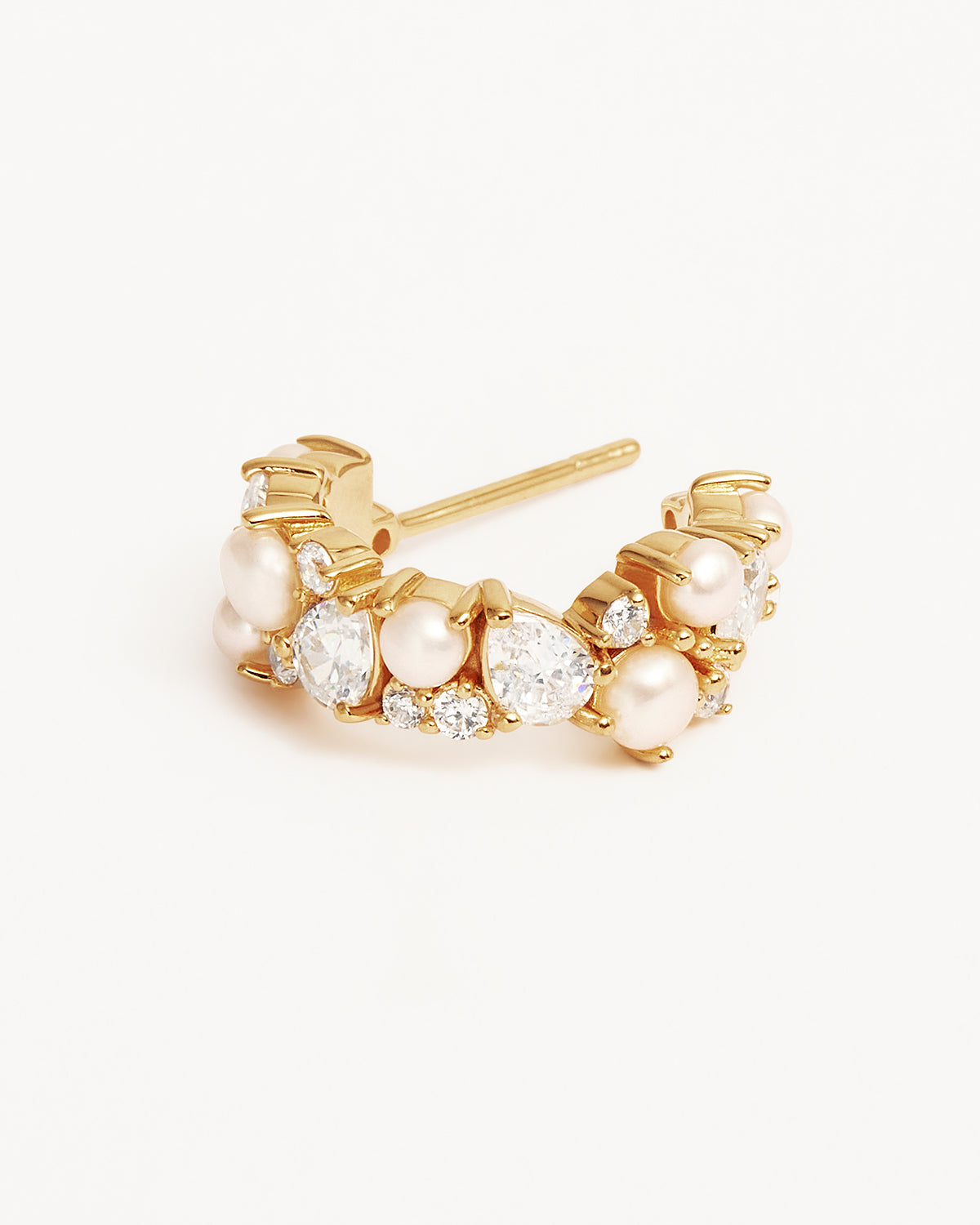 18K Gold Vermeil Sea Foam Hoop Earrings for Women - Dainty Minimalist Jewelry for Everyday Wear, Gift Giving & Special Occasions