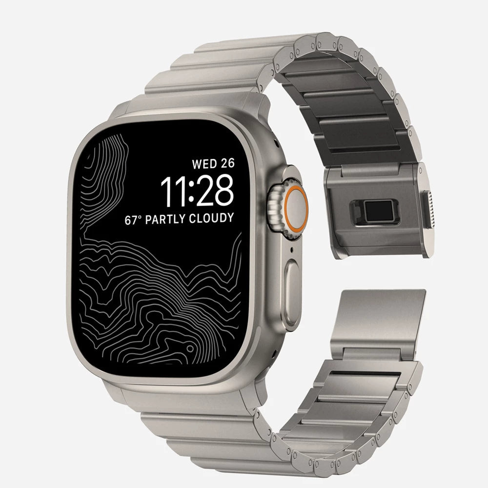 Premium Stainless Steel Apple Watch Band - Elegant & Durable Replacement Strap for Apple Watch Series 9/8/7/SE - Perfect for Workouts, Office & Everyday Wear