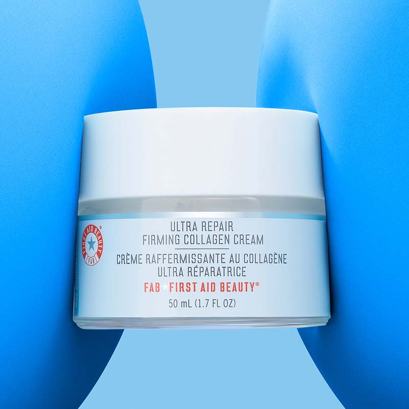 First Aid Beauty Ultra Repair Firming Collagen Cream - Anti-Aging Face Moisturizer for Dry Skin - Day & Night Cream for Wrinkles & Fine Lines - Perfect for Daily Skincare Routine & Travel