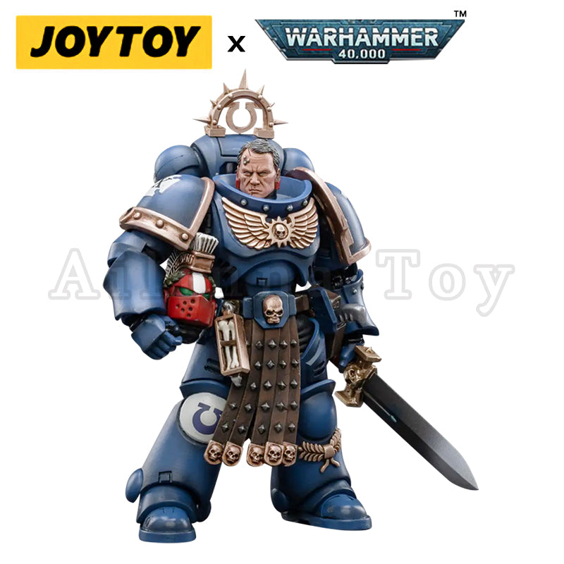1/18 JOYTOY Warhammer 40K Ultramarines Veteran Sergeant Icastus Action Figure - Collectible Miniature for Tabletop Gaming & Display