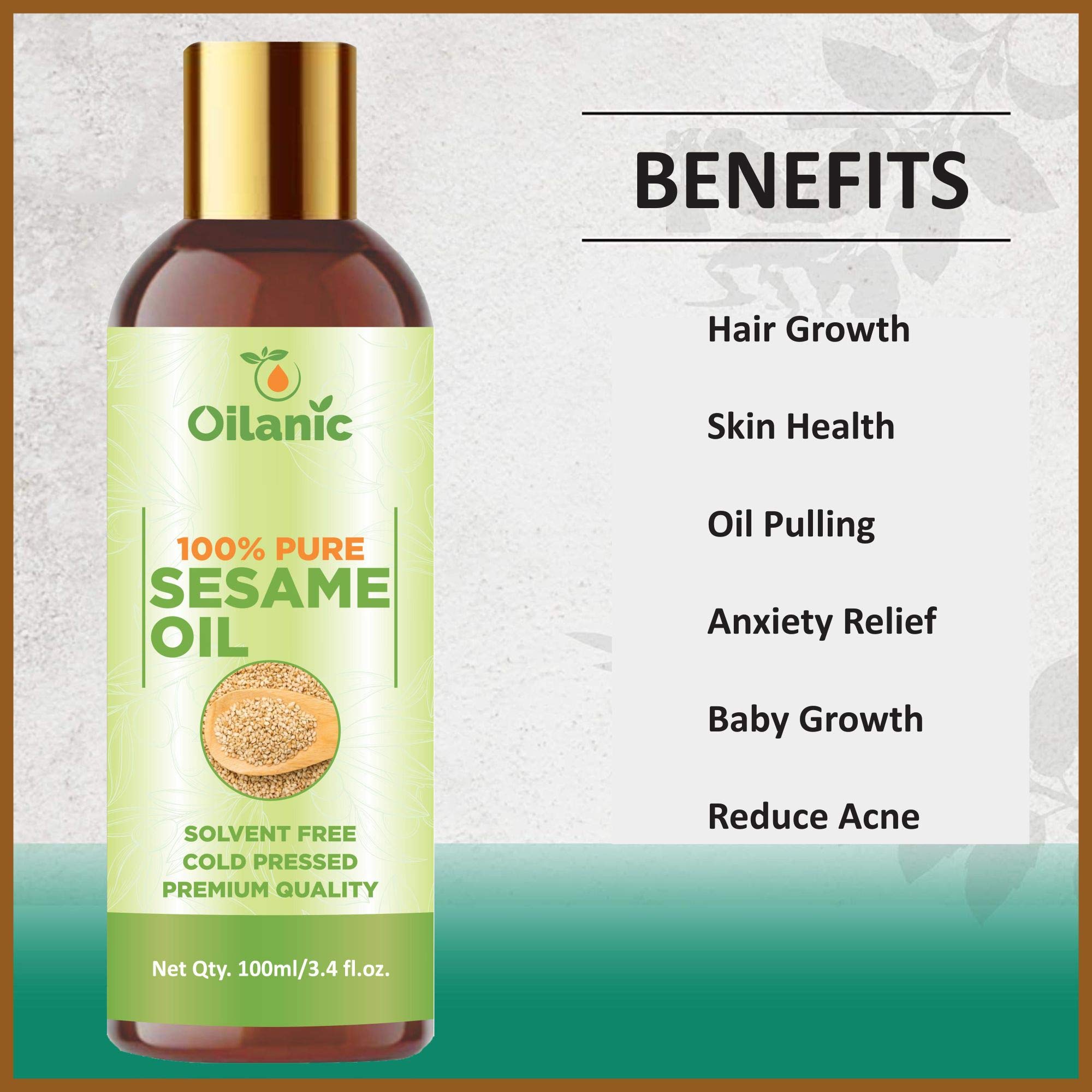 Oilanic 100% Pure & Natural Karanj Oil & Sesame Oil Combo Pack - 2 Bottles (100ml Each, Total 200ml) for Hair Care, Skin Moisturizing & Ayurvedic Massage