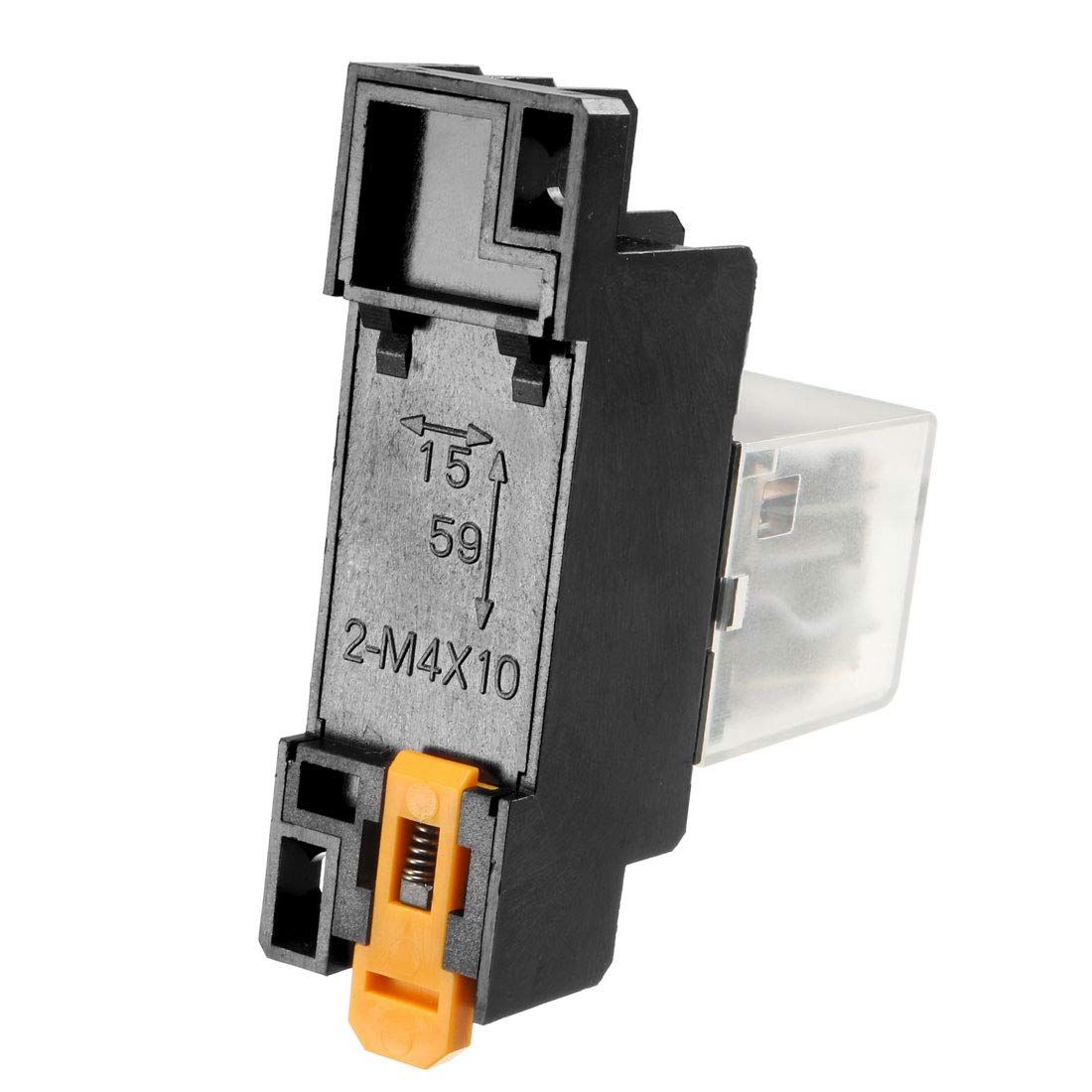 uxcell 8 Pin DPDT Electromagnetic Power Relay with DC48V Coil & Green Indicator Light - General Purpose Relay with Socket Base for Industrial Control, Home Automation, and Electrical Equipment